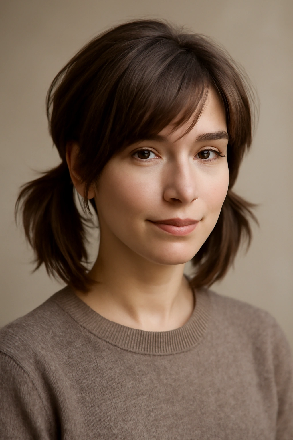 10 Short Hairstyles Straight Out of Anime (But Wearable) 8 Head-and-shoulders portrait of a versatile twin-tail-inspired short cut with layered movement