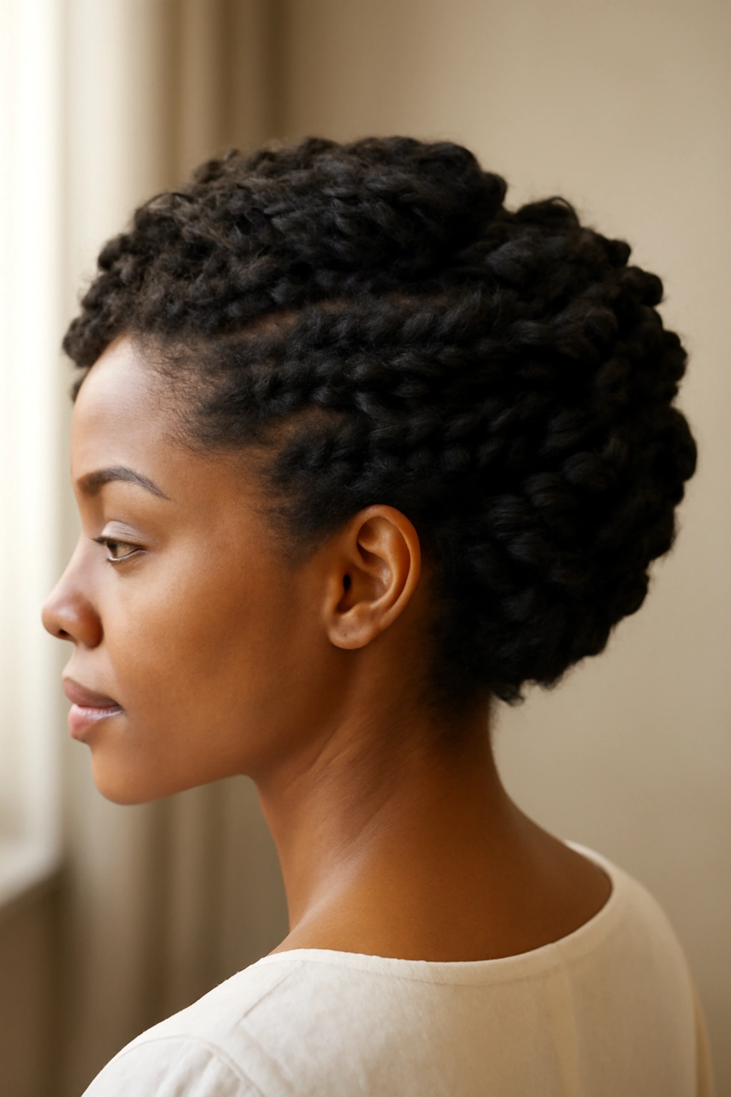 10 Short Hair Wedding Styles Black Brides Will Love 4 Textured twist-out updo on short hair