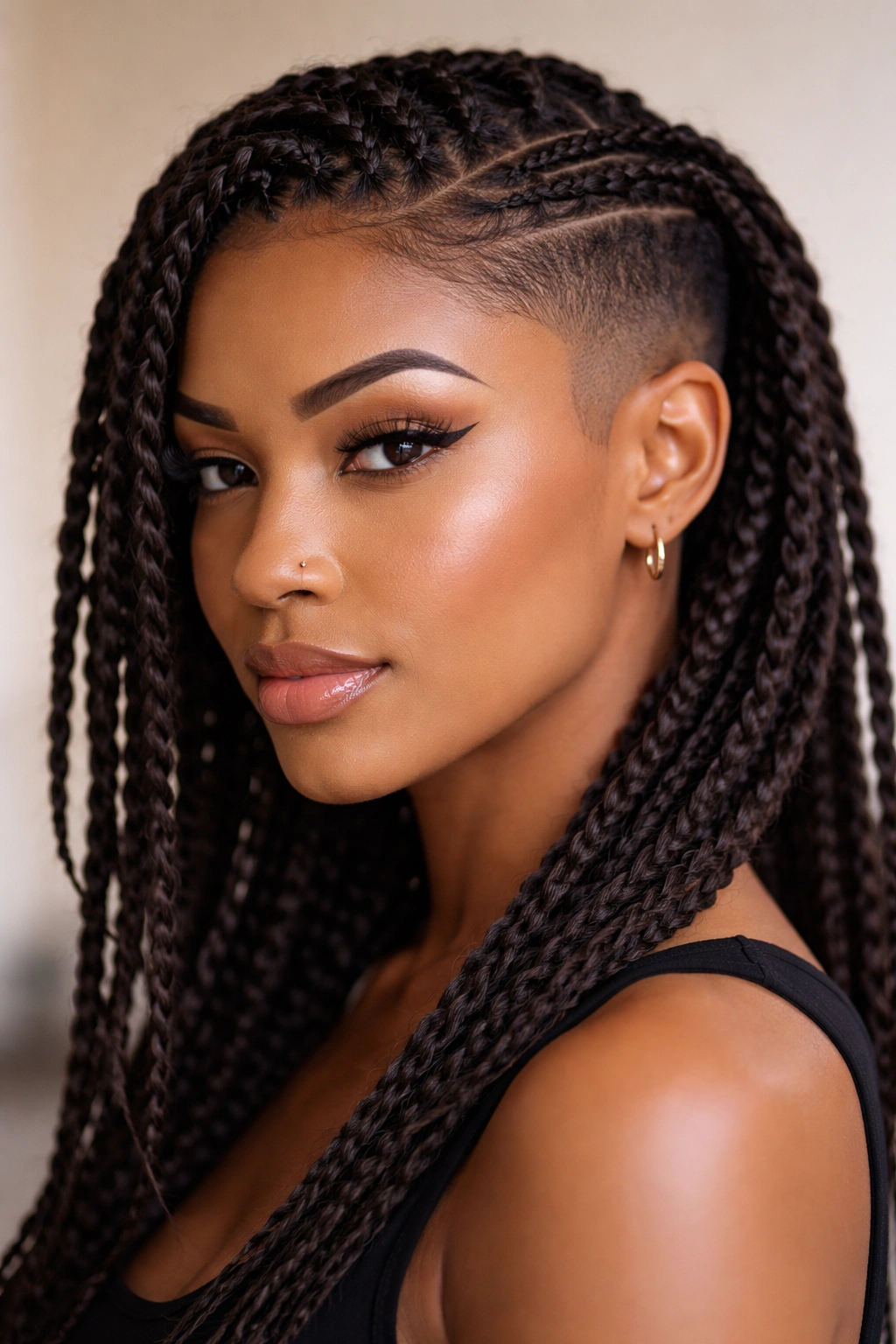 10 Braided Hairstyles With Shaved Sides For Women 6 Two-strand twists framing the face with shaved sides