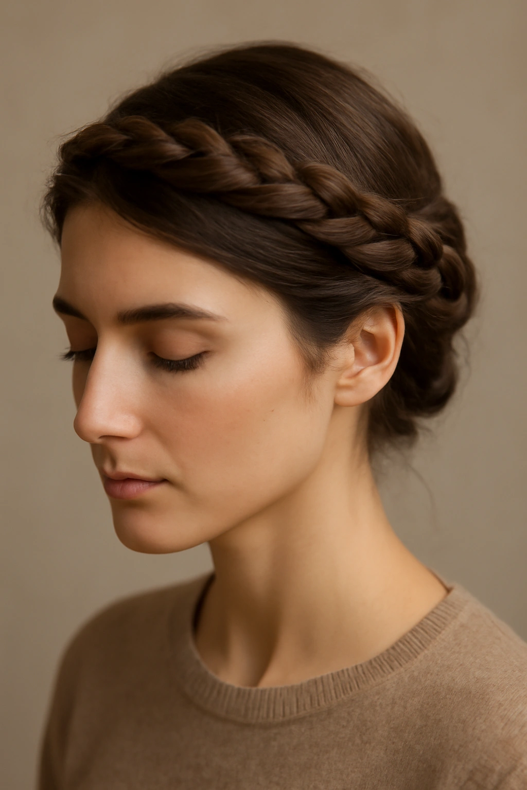 10 Quick Everyday Hairstyles in Under 5 Minutes 5 Two soft twists forming a crown around the head, pinned at back.