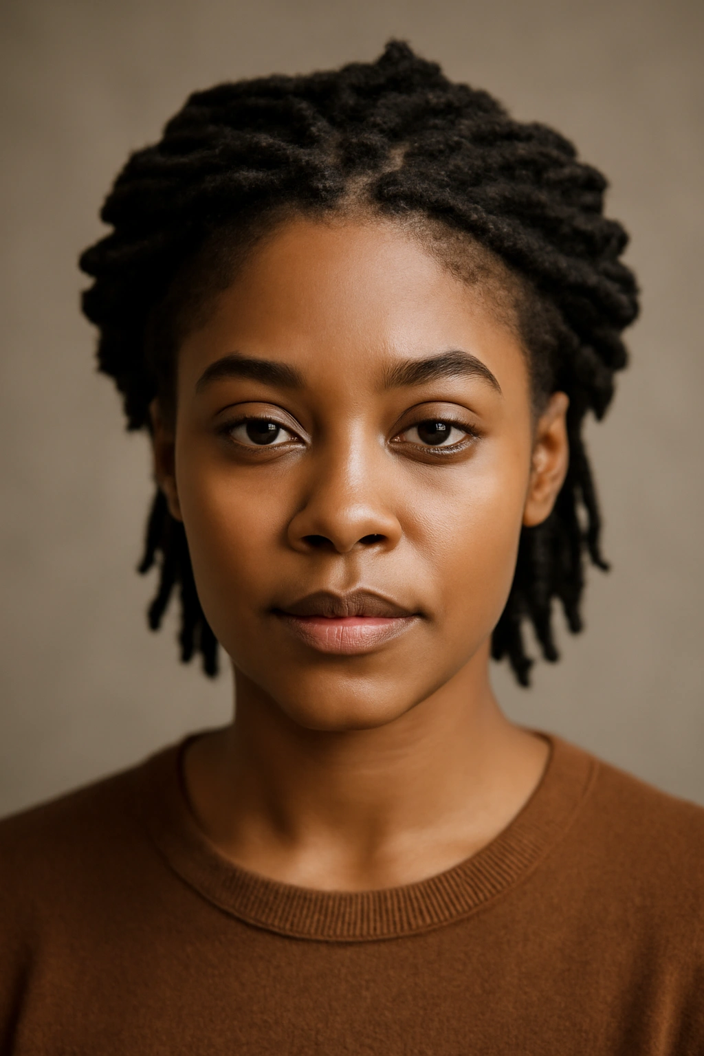 10 Hairstyles to Try If You Have Short Dreads 1 Close-up of a short dreadlock crown twisting around the head.