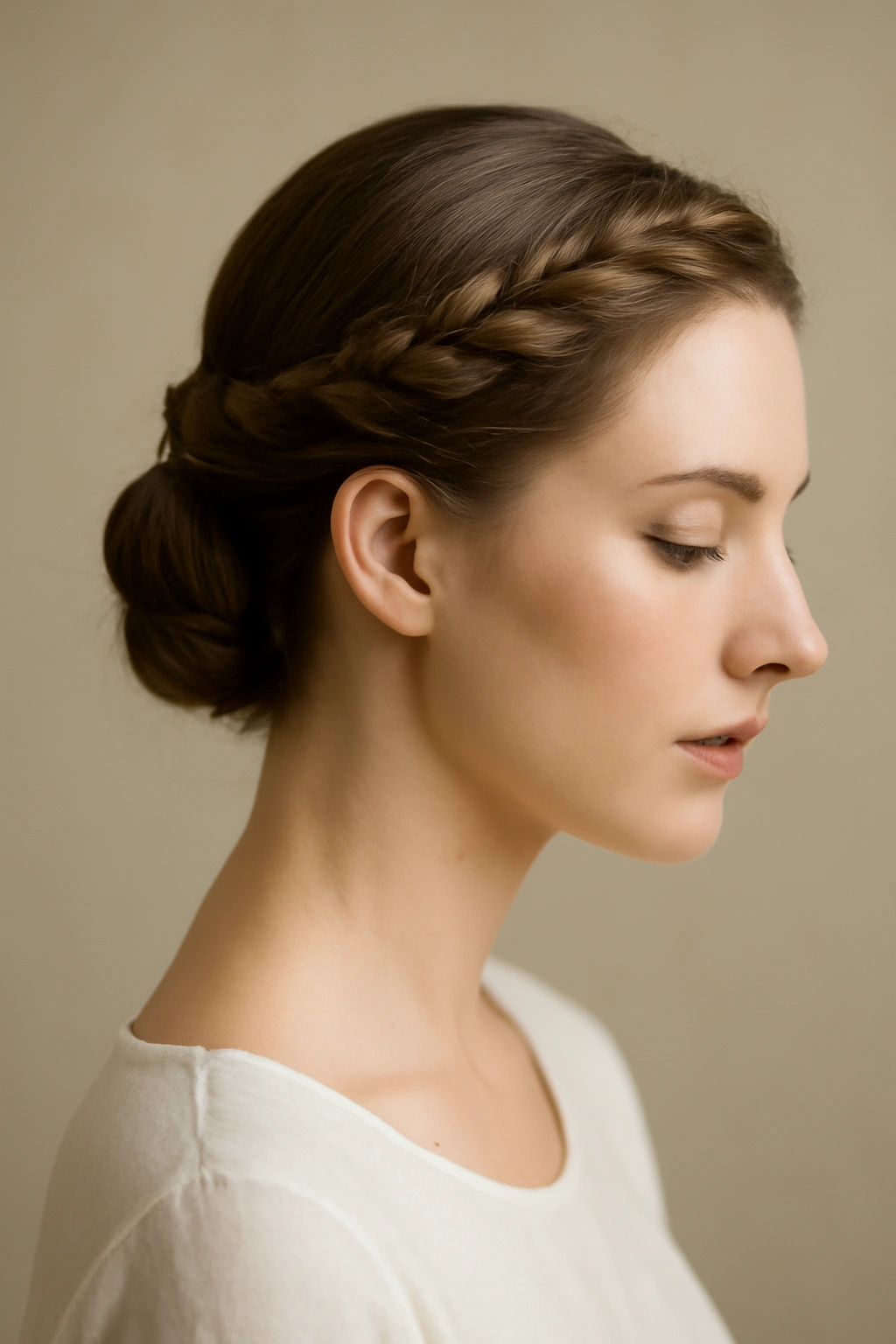 10 Elegant Updos for Weddings and Formal Events 10 Twisted crown hairstyle with twists around crown and no face-framing pieces