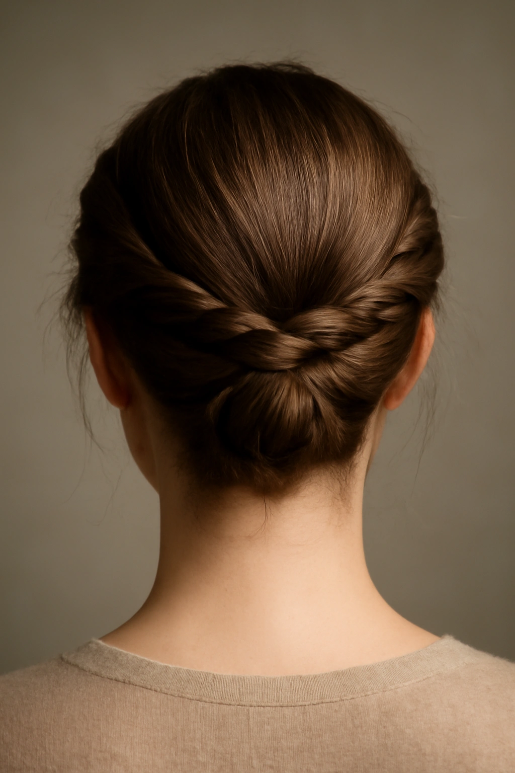 12 Classy Hairstyles That Work for Literally Any Occasion 5 Top-back view of twisted crown hairstyle with two twists
