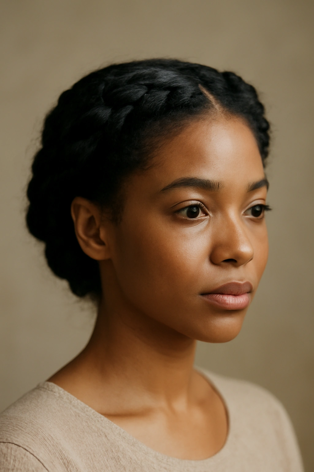 10 Flat Twist Styles Every Natural Hair Woman Needs 8 Soft halo of flat twists circling a center part with gentle curls framing the face