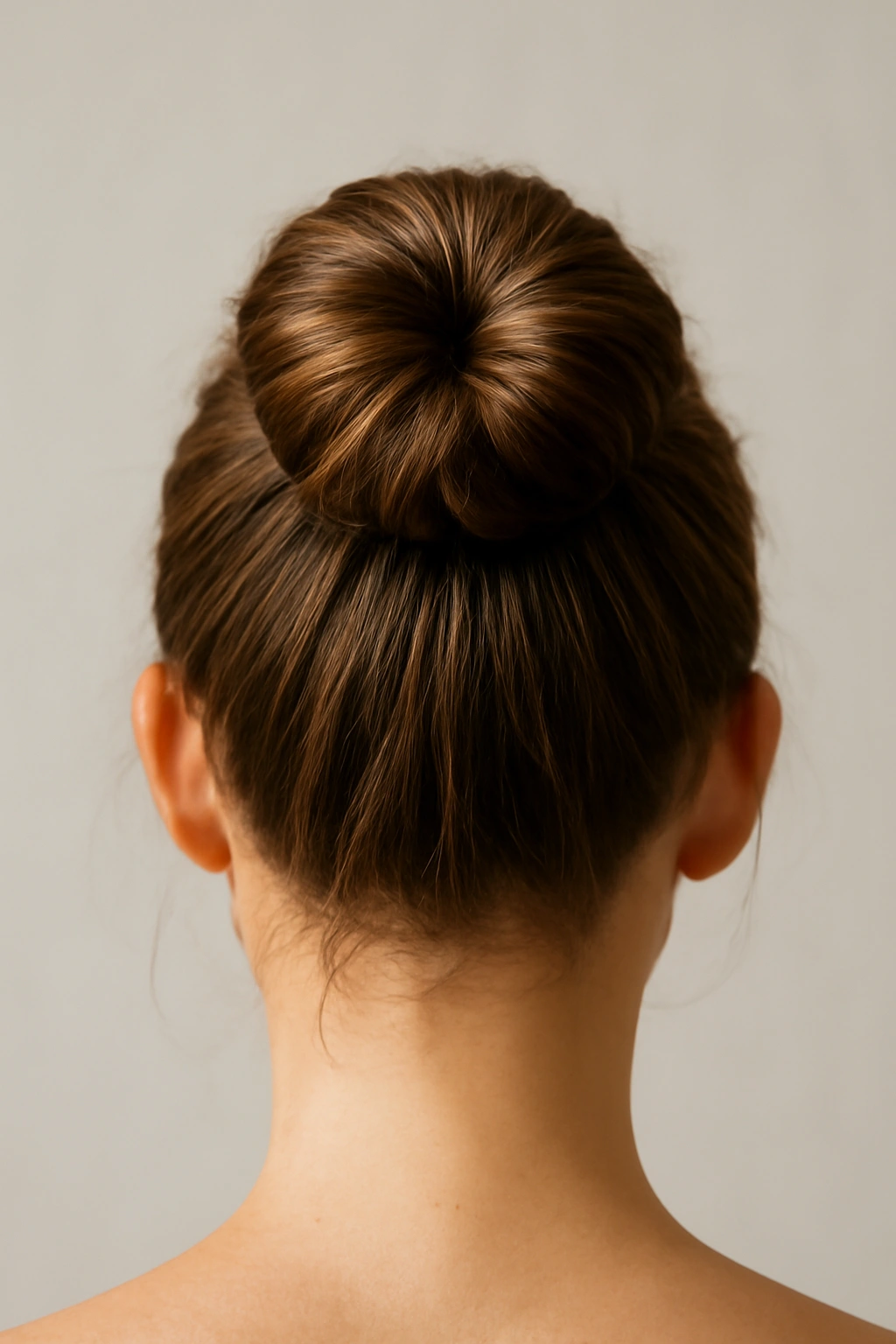 10 Cute Bun Styles for Short Hair That Hold Up Well 1 Close-up of a twisted high bun at crown with taut interlocked strands