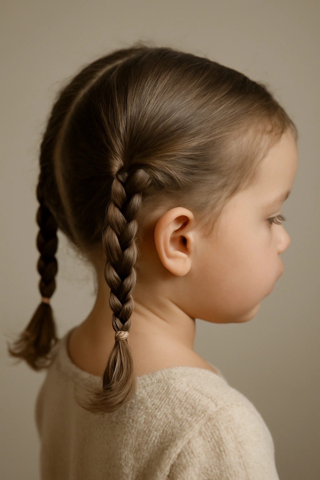 18 Braided Toddler Hairstyles That Won't Come Undone 2 Two-strand twisted pigtails on a toddler's head, symmetrical twists