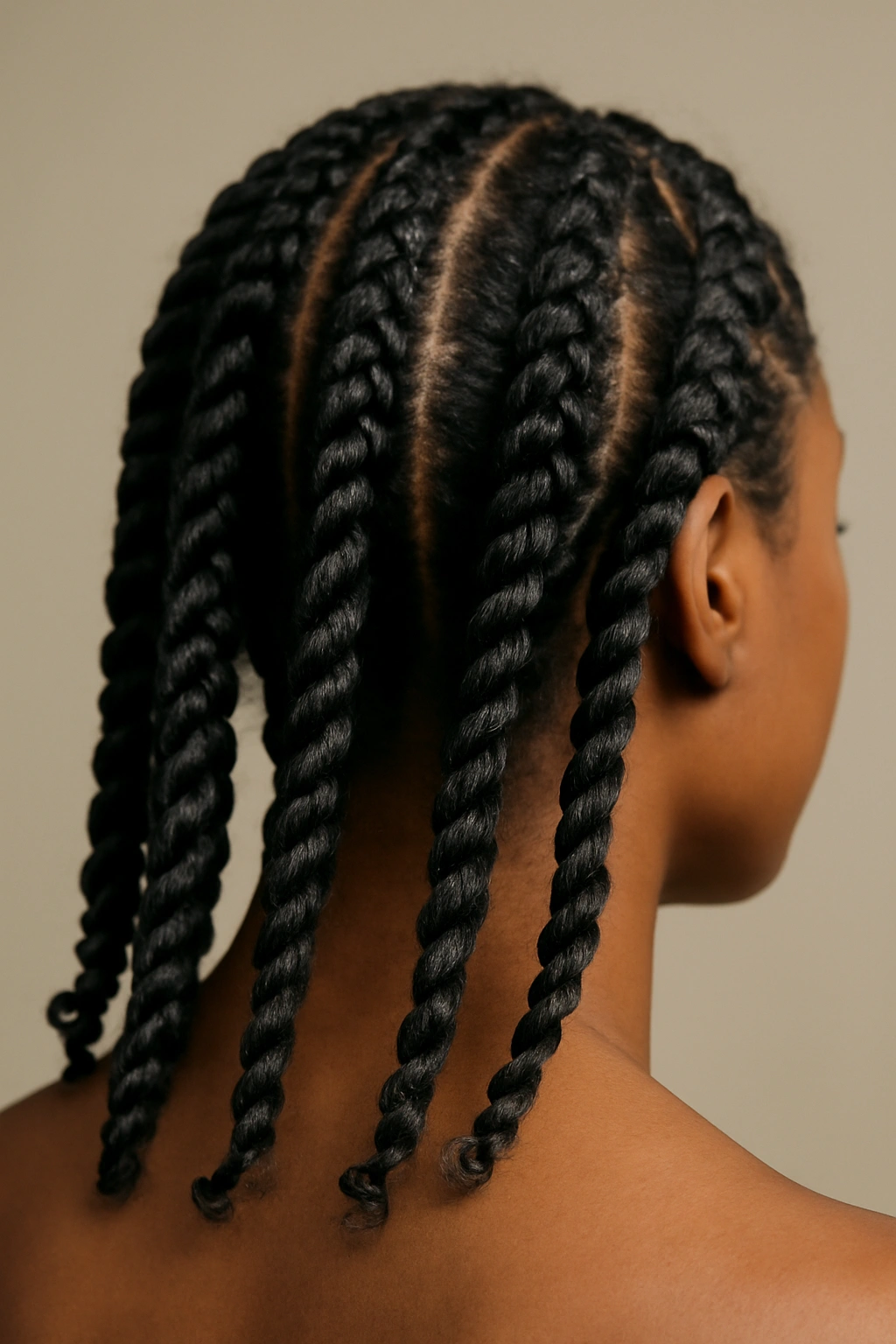 15 Natural Braid Styles Black Women Are Wearing Now 4 Two-strand twists showing rope-like texture and curl pattern