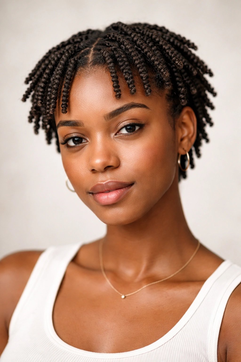 20 Short Natural Hairstyles You Ll Want To Try 13 Close-up of two-strand twists on short natural hair with rope-like texture