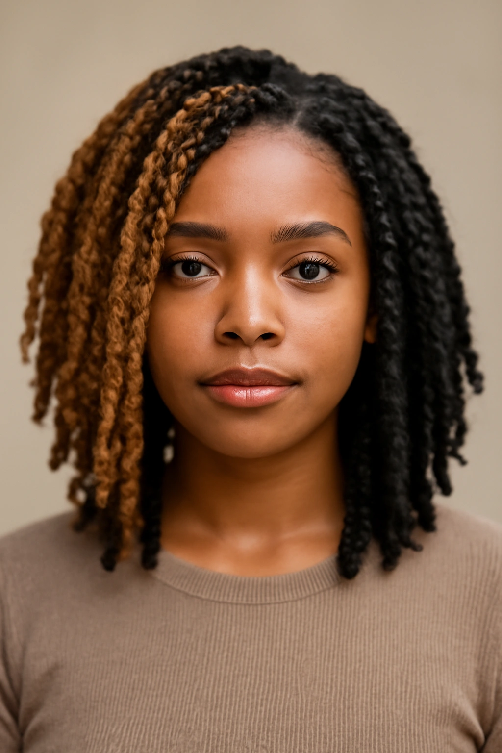 12 Passion Twist Styles to Try at Every Length 6 Two-toned passion twists with contrasting colors on shoulder-length hair