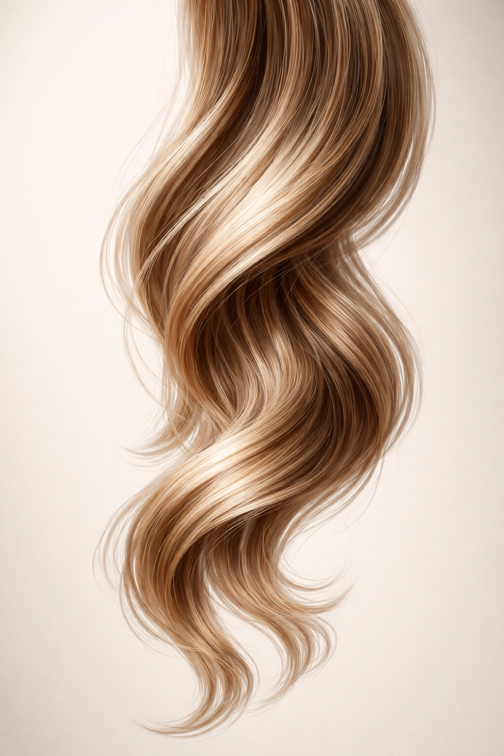 Close-up of Type 2A wavy hair with subtle waves