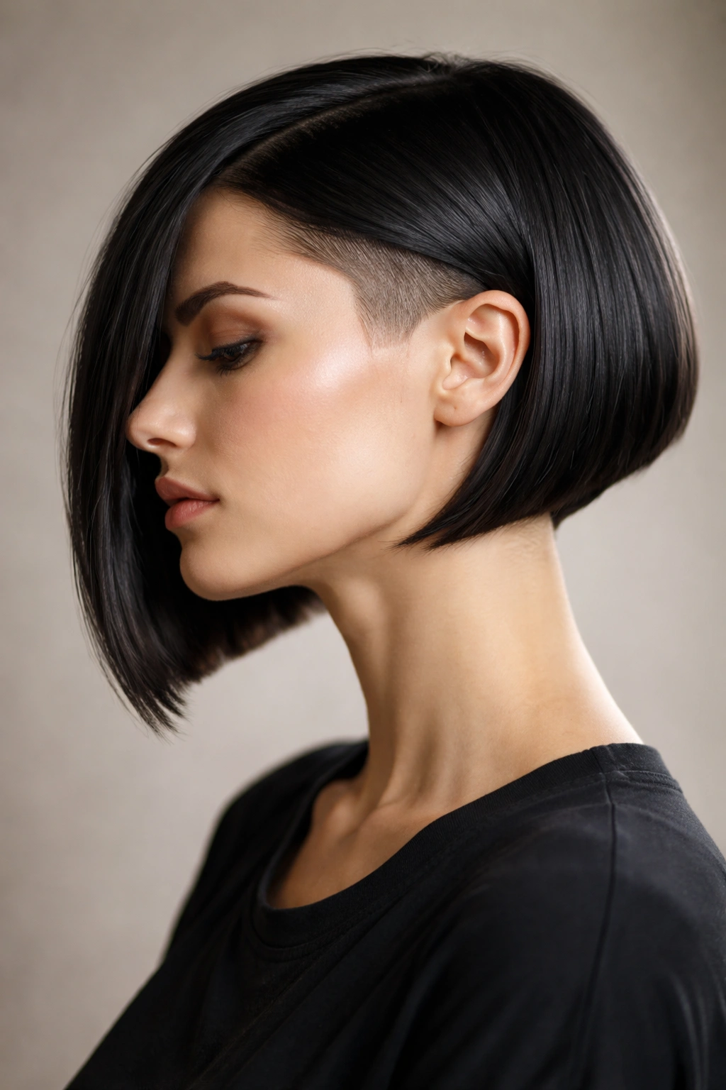 10 Uneven Bob Haircuts For An Edgy Statement 10 Profile of a blunt asymmetrical bob with curved undercut