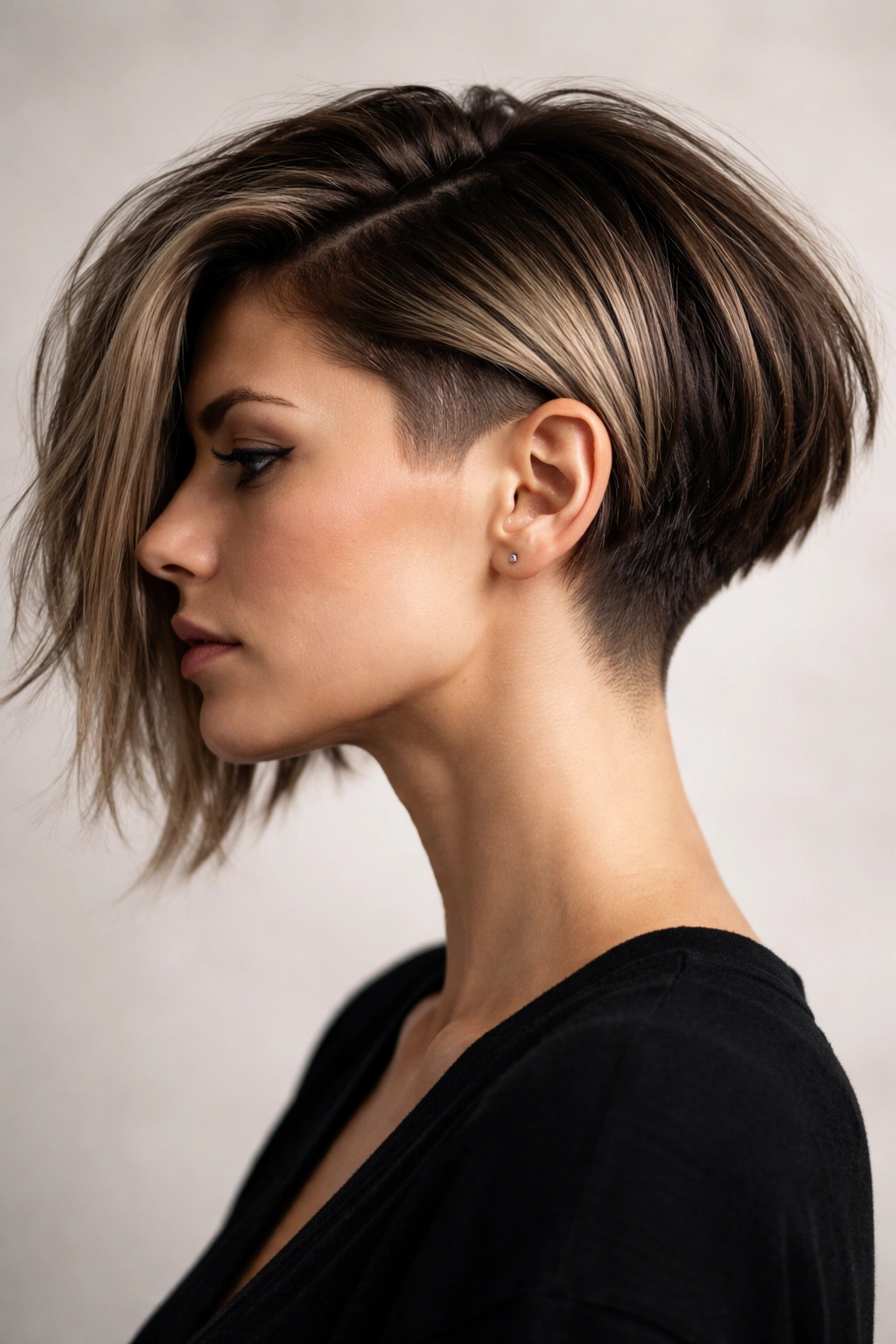 12 Edgy Bob Cuts For Women Who Love Bold Hair 4 Bob with a stark undercut and long top showing high contrast