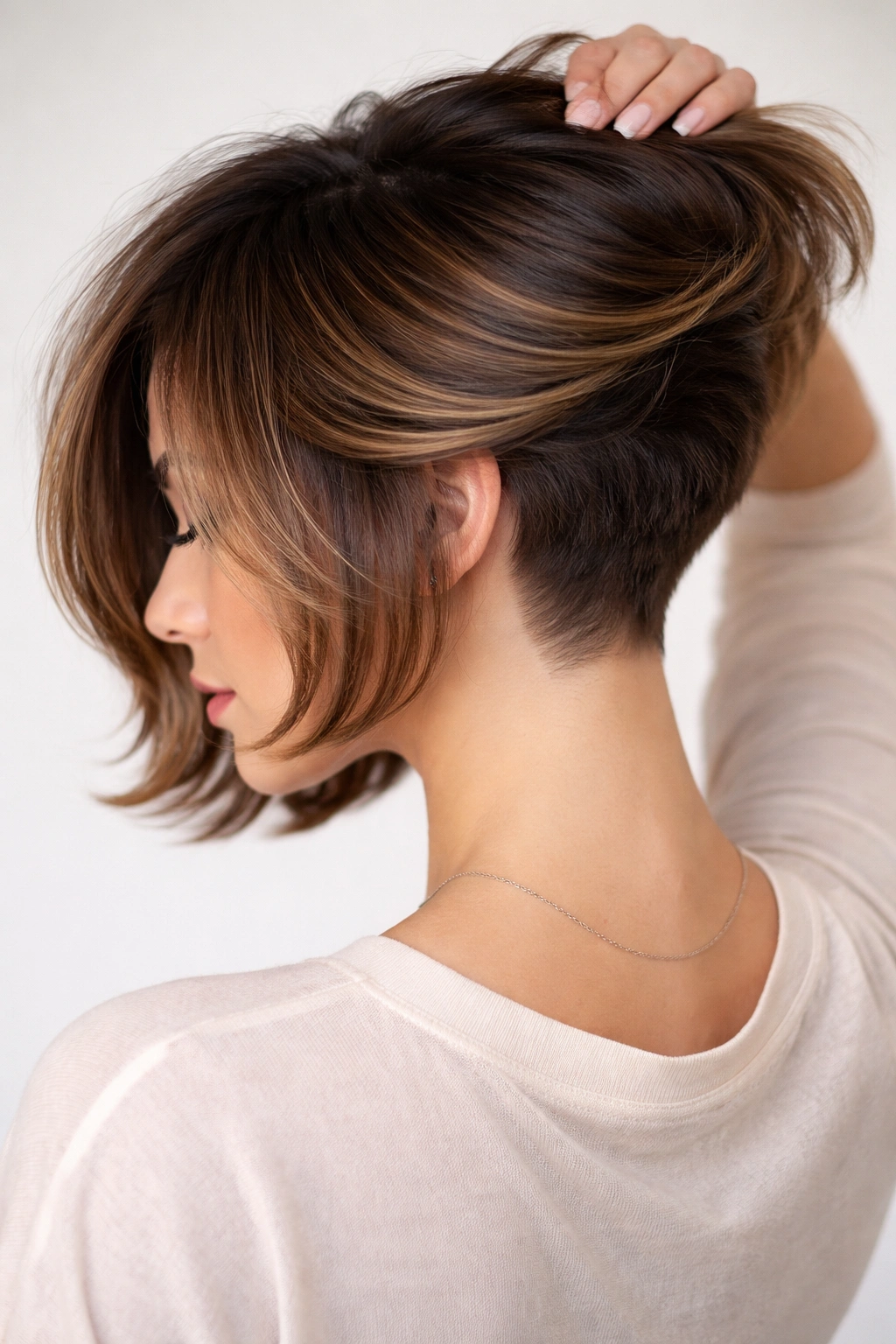 18 Layered Bobs Built For Natural Movement 4 Undercut bob showing shorter underside beneath a fuller top.