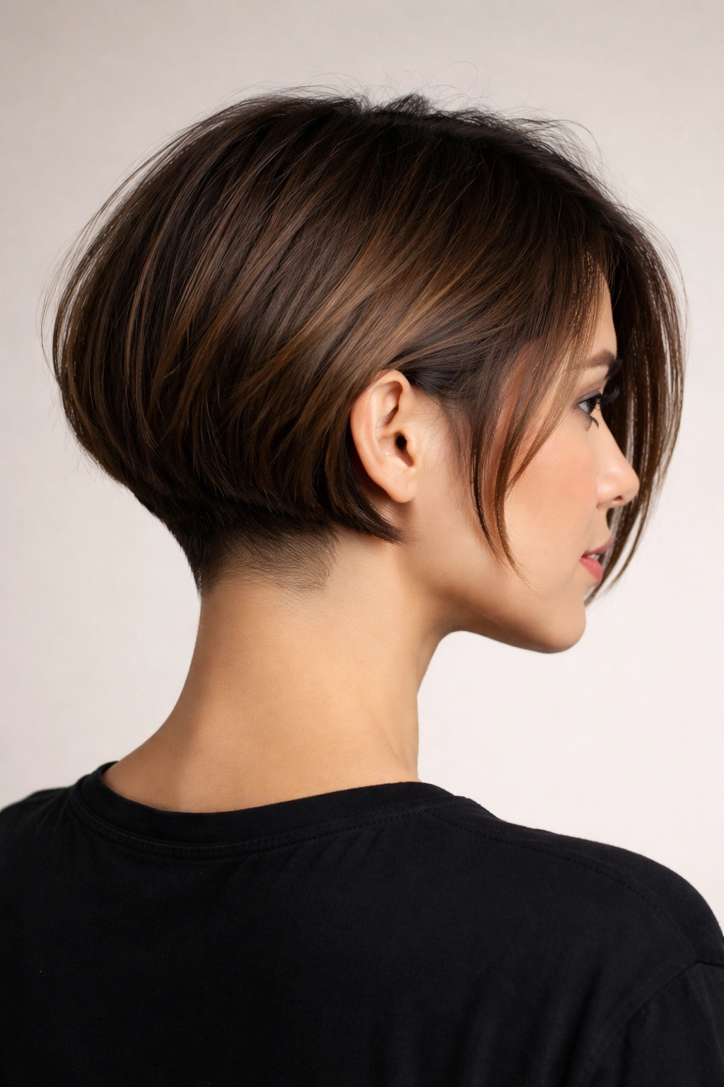 15 Haircuts That Shorten And Balance A Long Face 8 Bob hairstyle with undercut visible at the nape creating width
