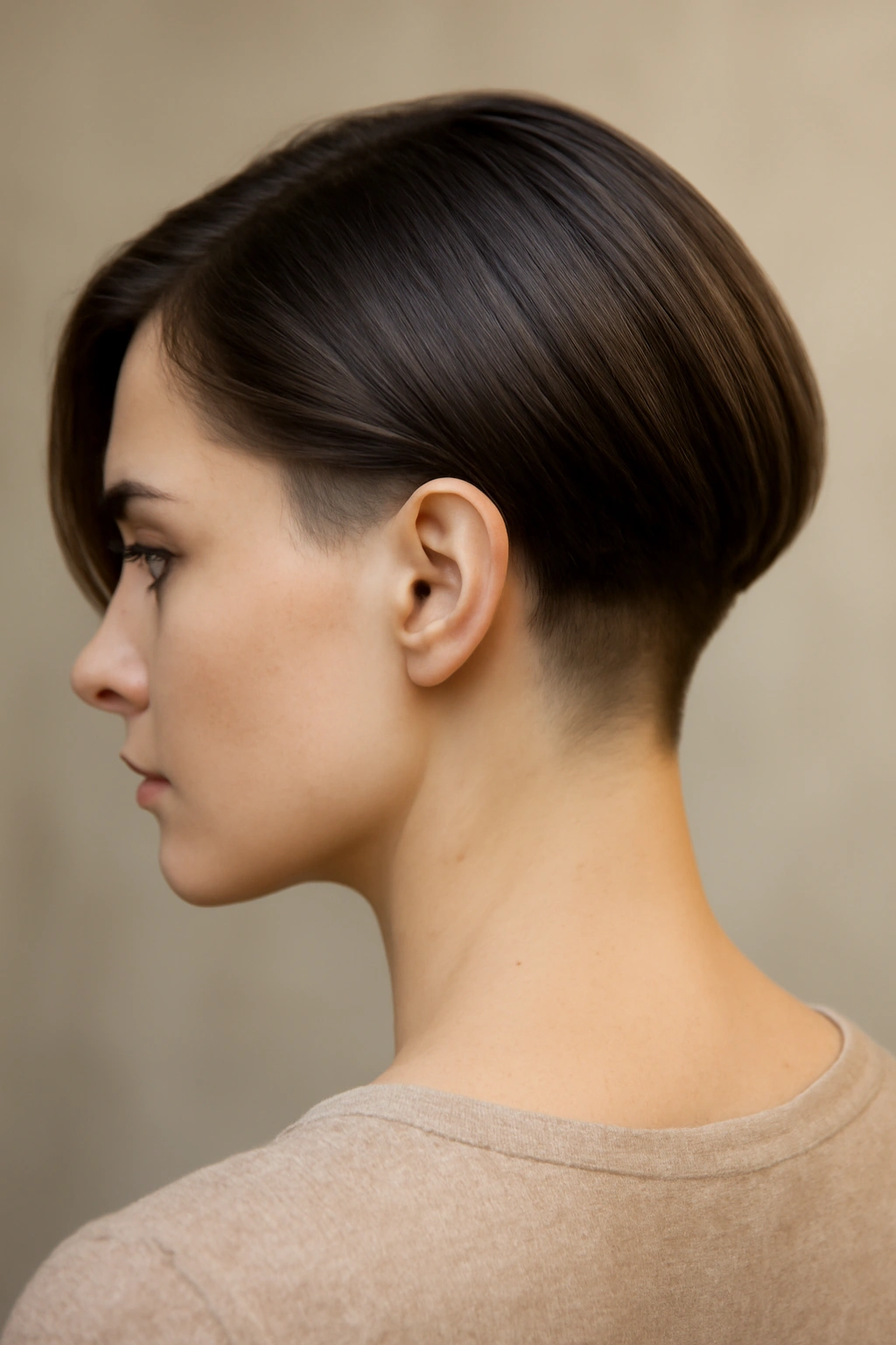 15 Short Hairstyles Any Bridesmaid Can Pull Off 6 Undercut bob showing a subtle shaved undercut at the nape.