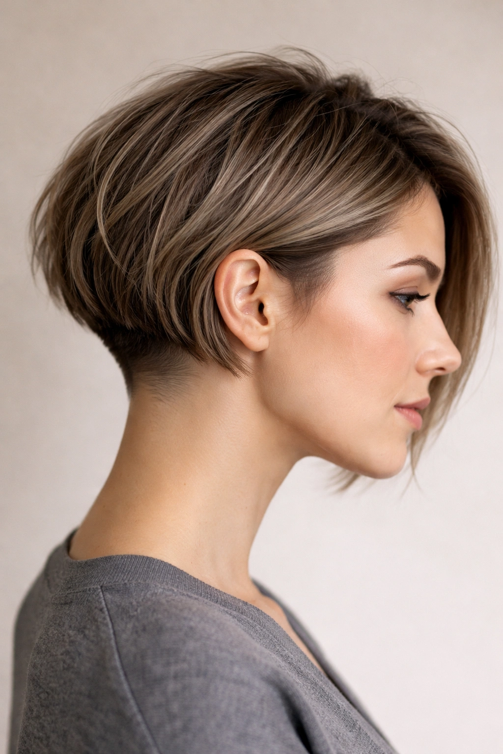 10 Short Taper Haircuts That Look Sharp On Women 2 Profile of Faded Undercut Textured Bob with back undercut and textured crown