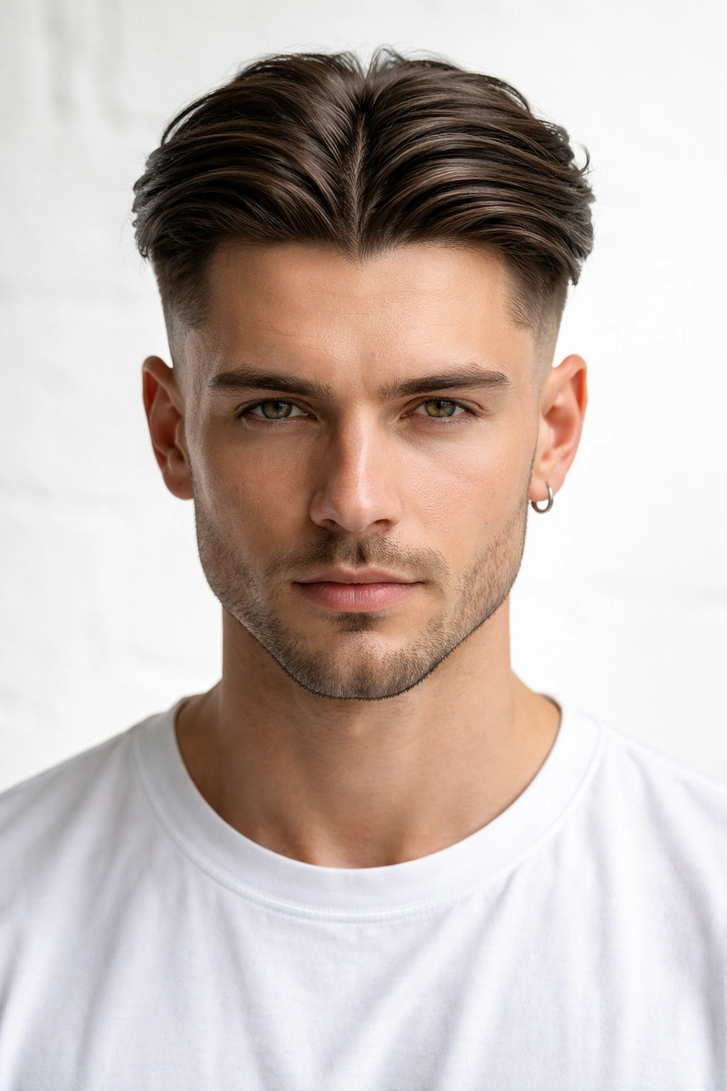 12 Middle Part Short Haircuts To Try At Your Next Cut 4 Portrait of undercut with styled top and center part