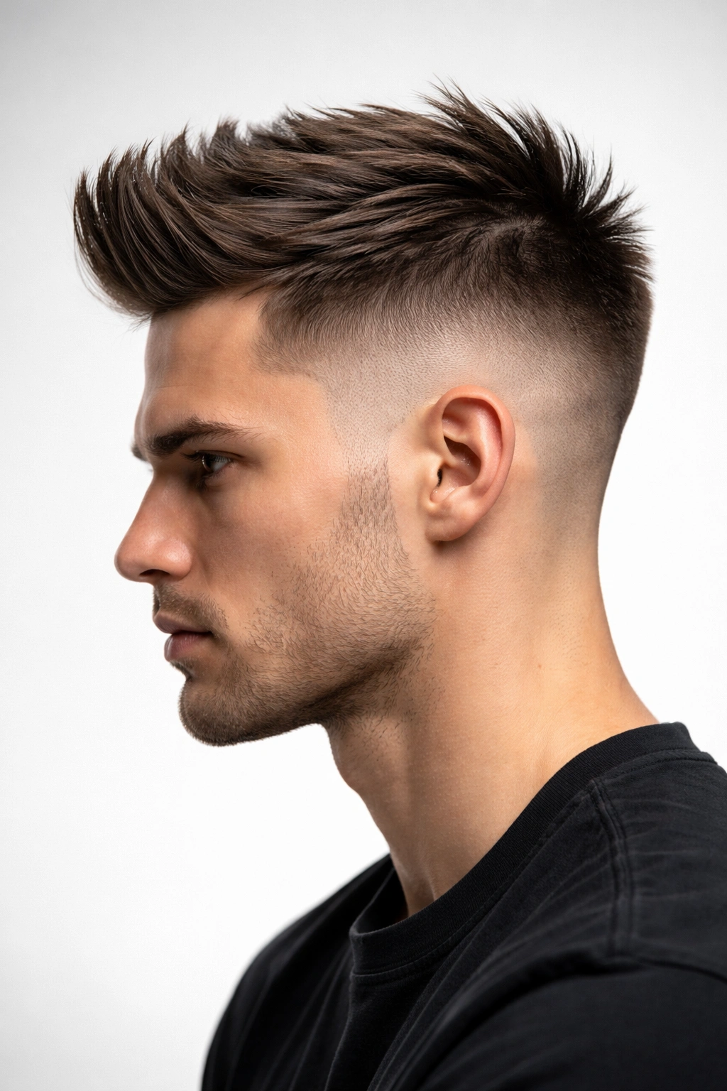 Front view of a man with an undercut and long top