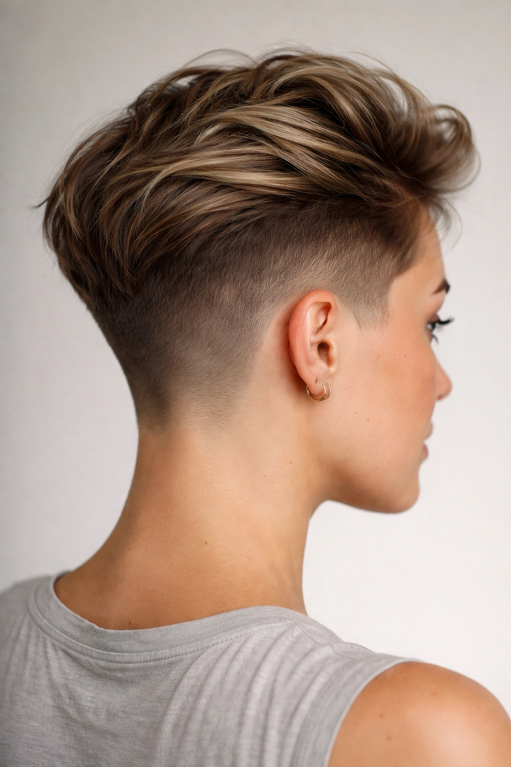 10 Short Hairstyles Built For Hot Summer Weather 5 Close-up of an undercut with short back and longer top fade