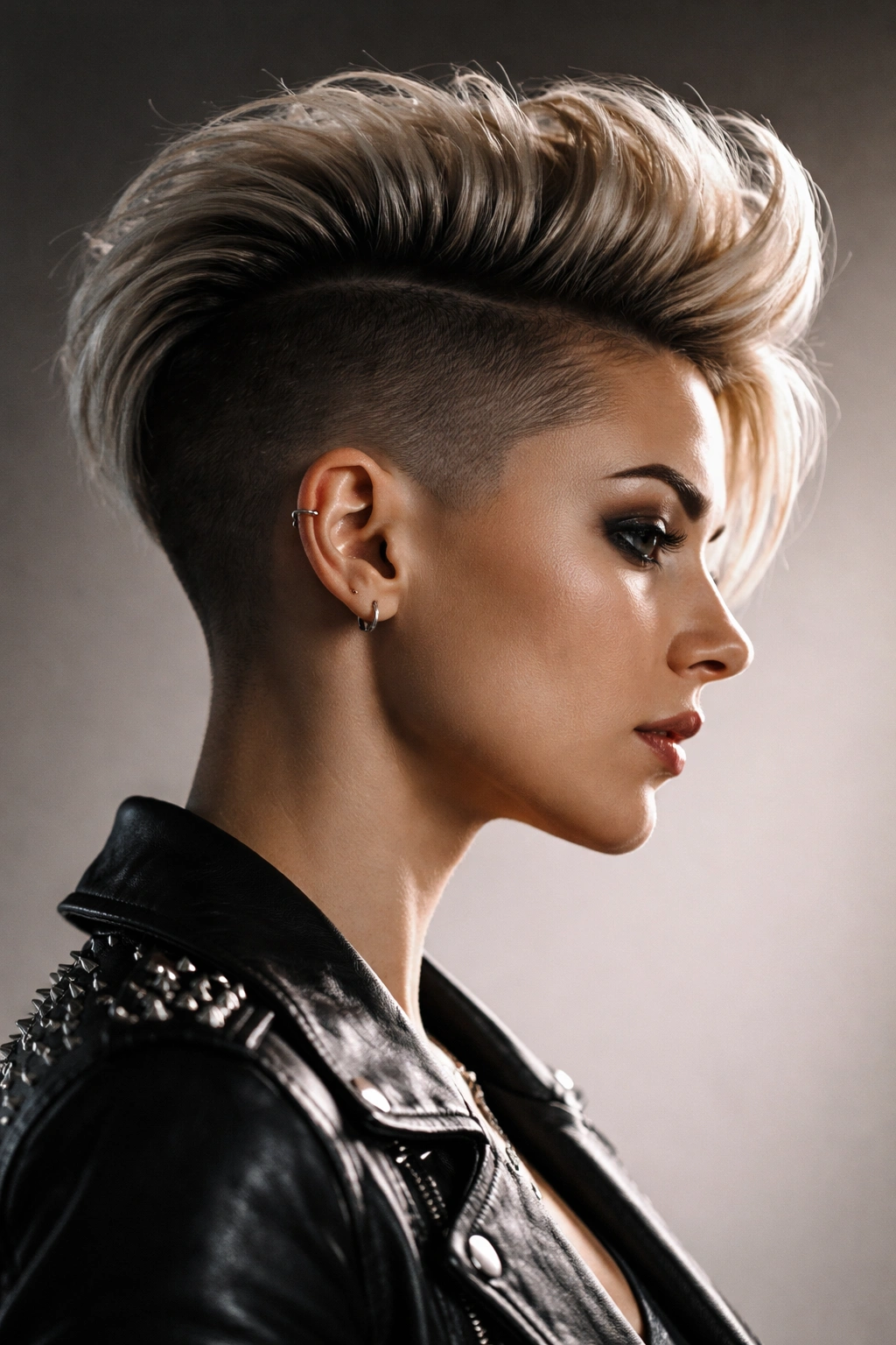 Profile shot of The Undercut showing shaved sides and longer top.