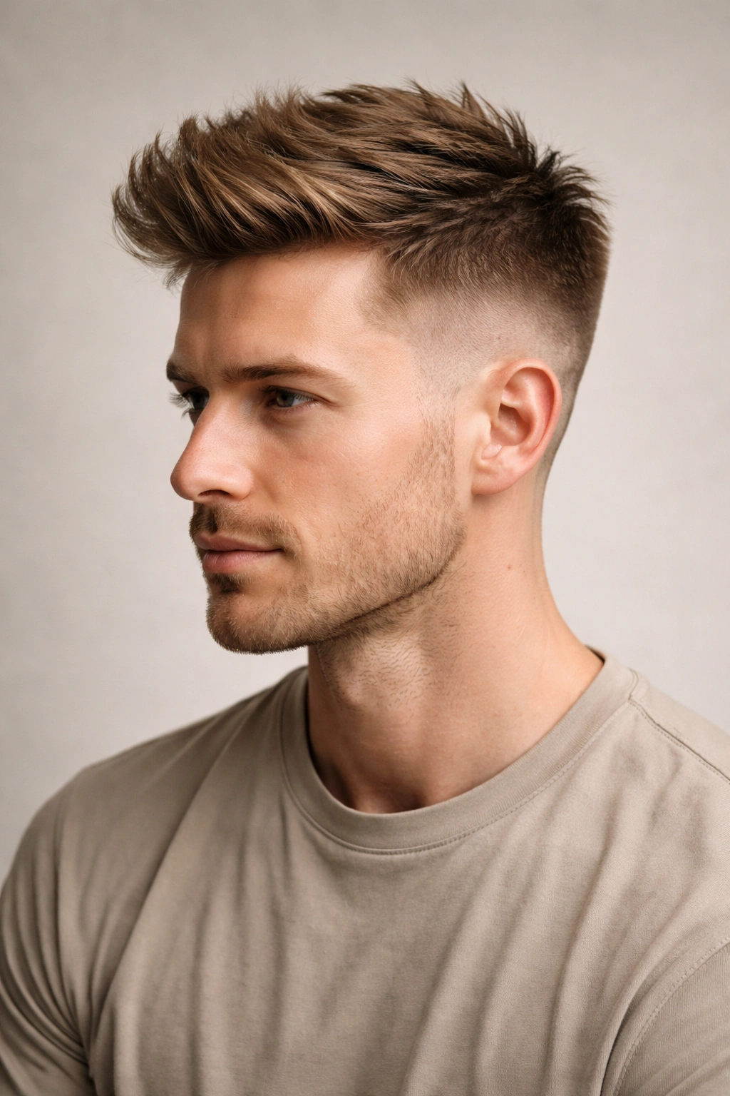 Portrait showing undercut with long top for visual volume
