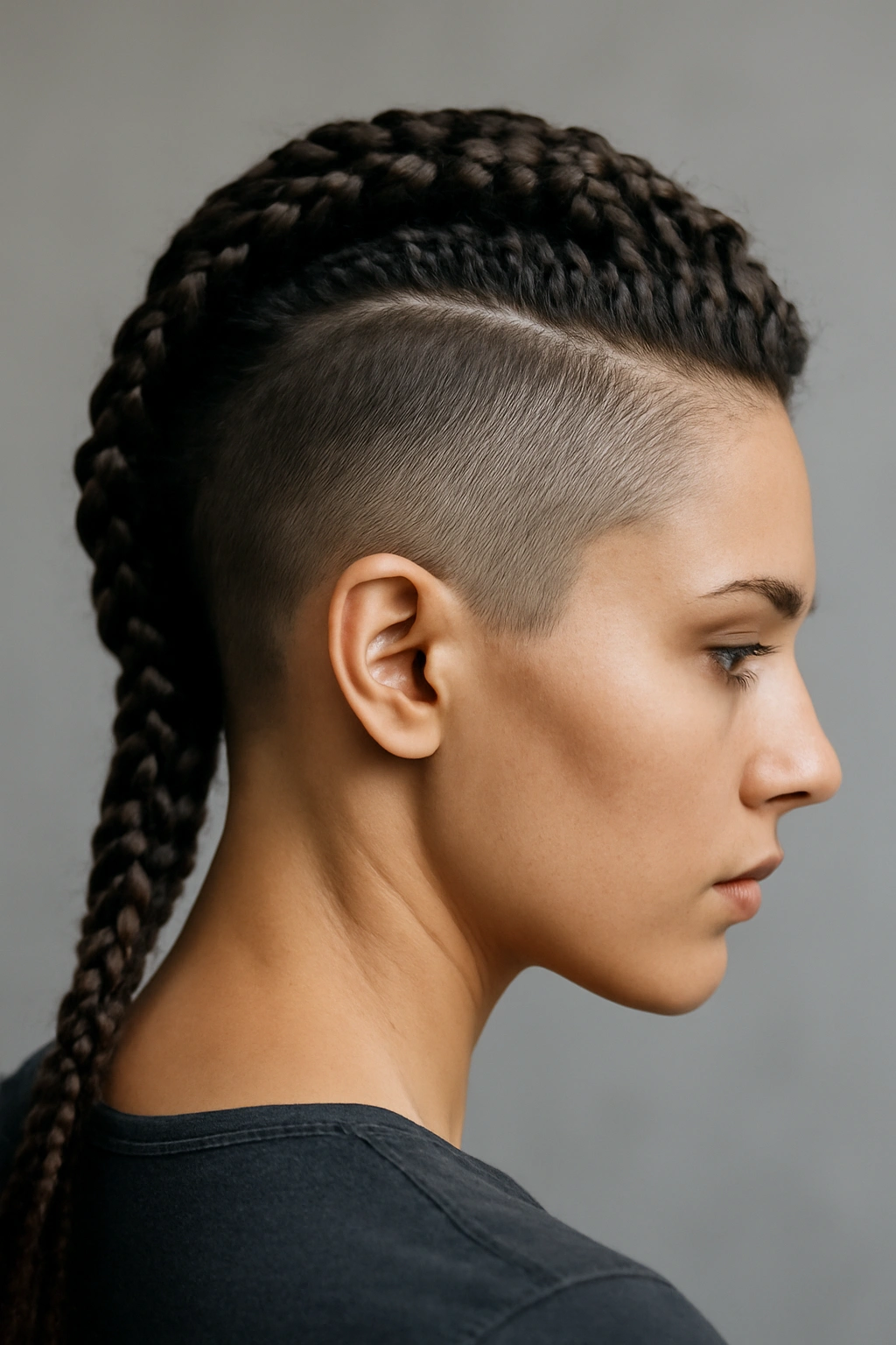 10 Mohawk Braid Styles for Short and Medium Hair 10 Braided top over shaved undercut with visible sides