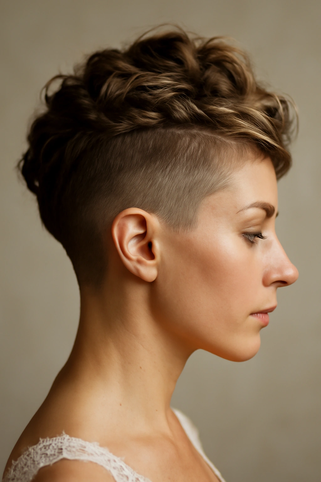 8 Wedding Hairstyles That Flatter Pixie Cuts 4 Undercut pixie with an intricate updo and visible shaved sides