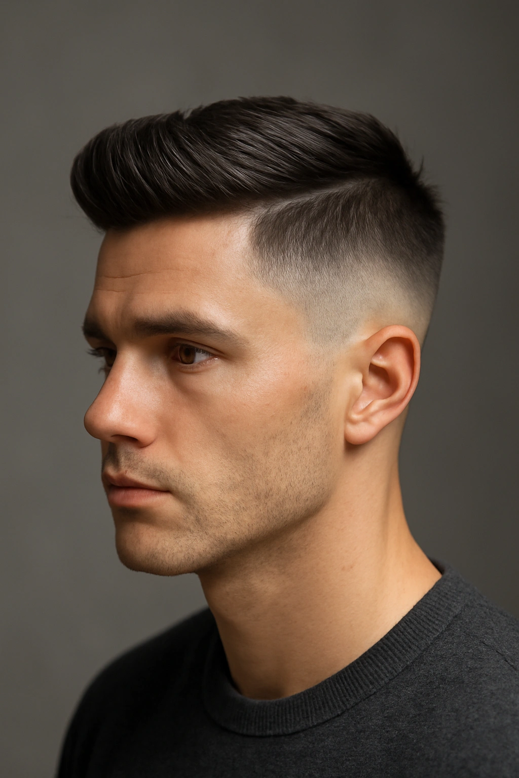 15 Sharp Short Haircuts Every Man Should Try 3 Portrait highlighting a dramatic undercut with a defined separation line