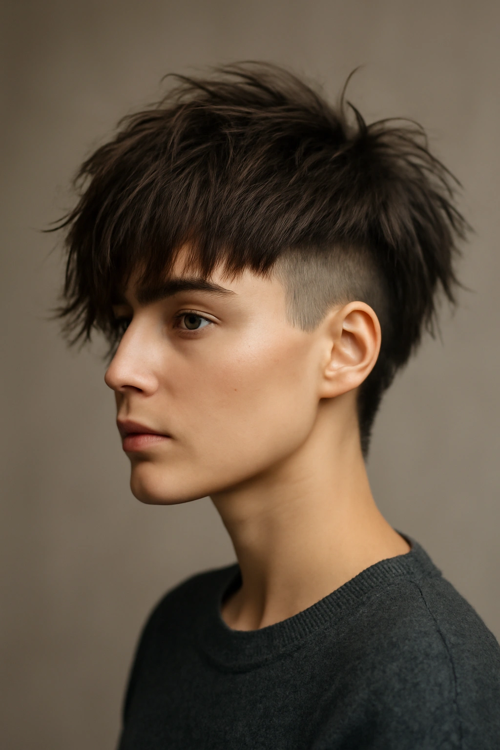 20 Shag Cuts That Instantly Upgrade Your Look 17 Shag with undercut showing contrast between short sides and long top layers.