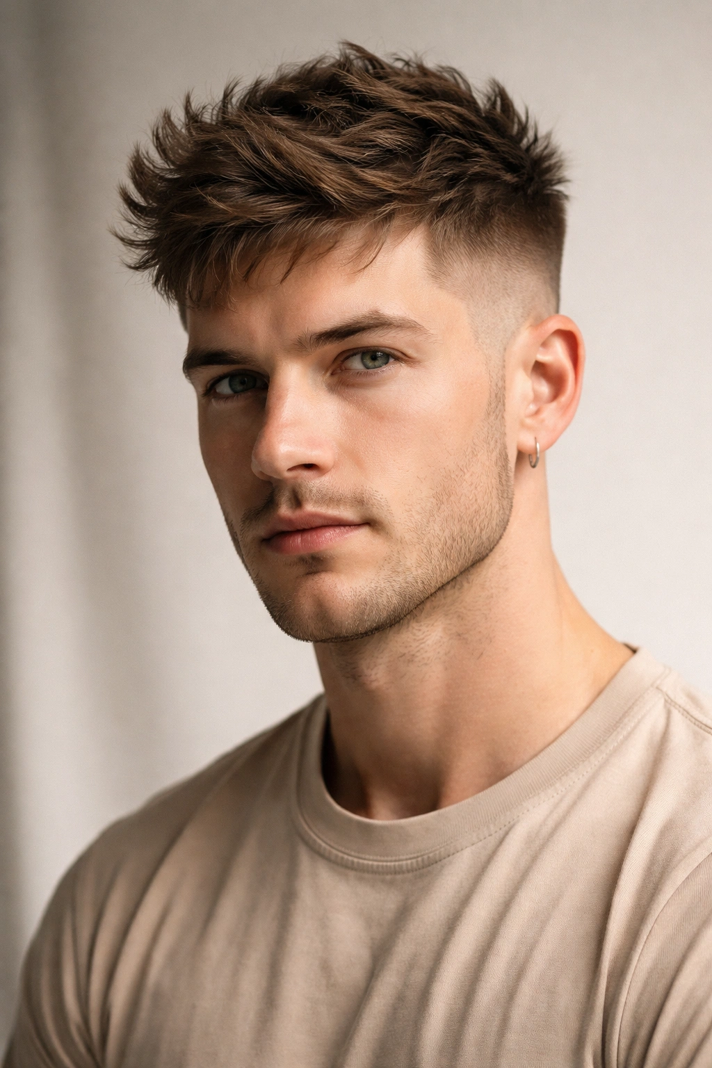 Cropped undercut with textured top hairstyle