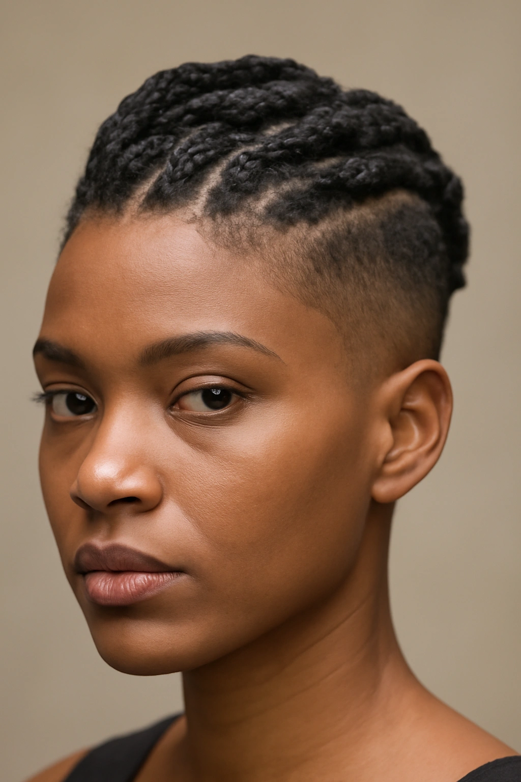 12 Short Haircuts Every African Woman Should Try 9 Undercut with twists hairstyle featuring integrated two-strand twists on top