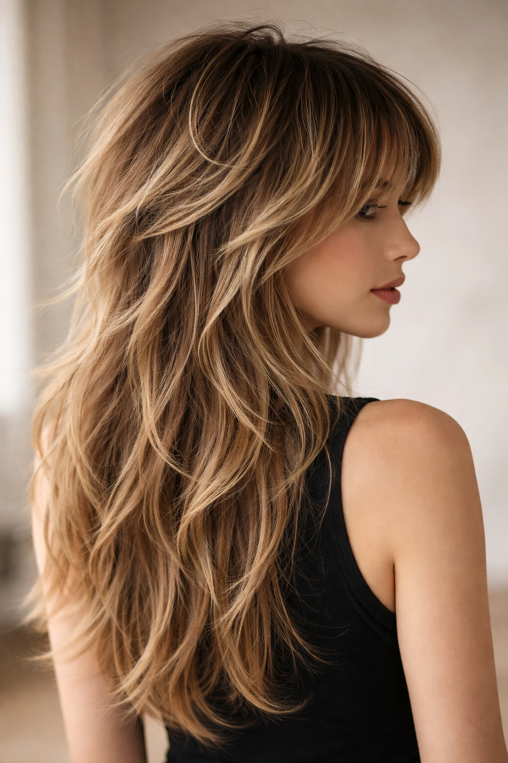 18 Textured Shag Layered Cuts With Great Movement 15 Side profile showing short textured top with longer underneath layers