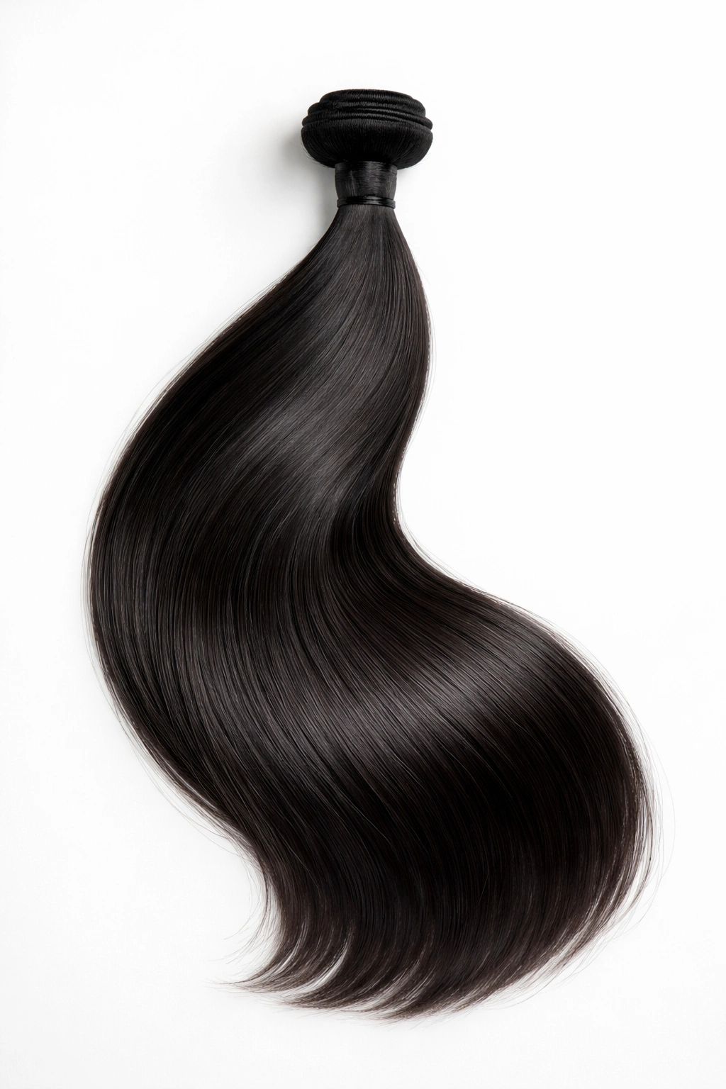 Virgin hair bundle with uniform color and healthy ends
