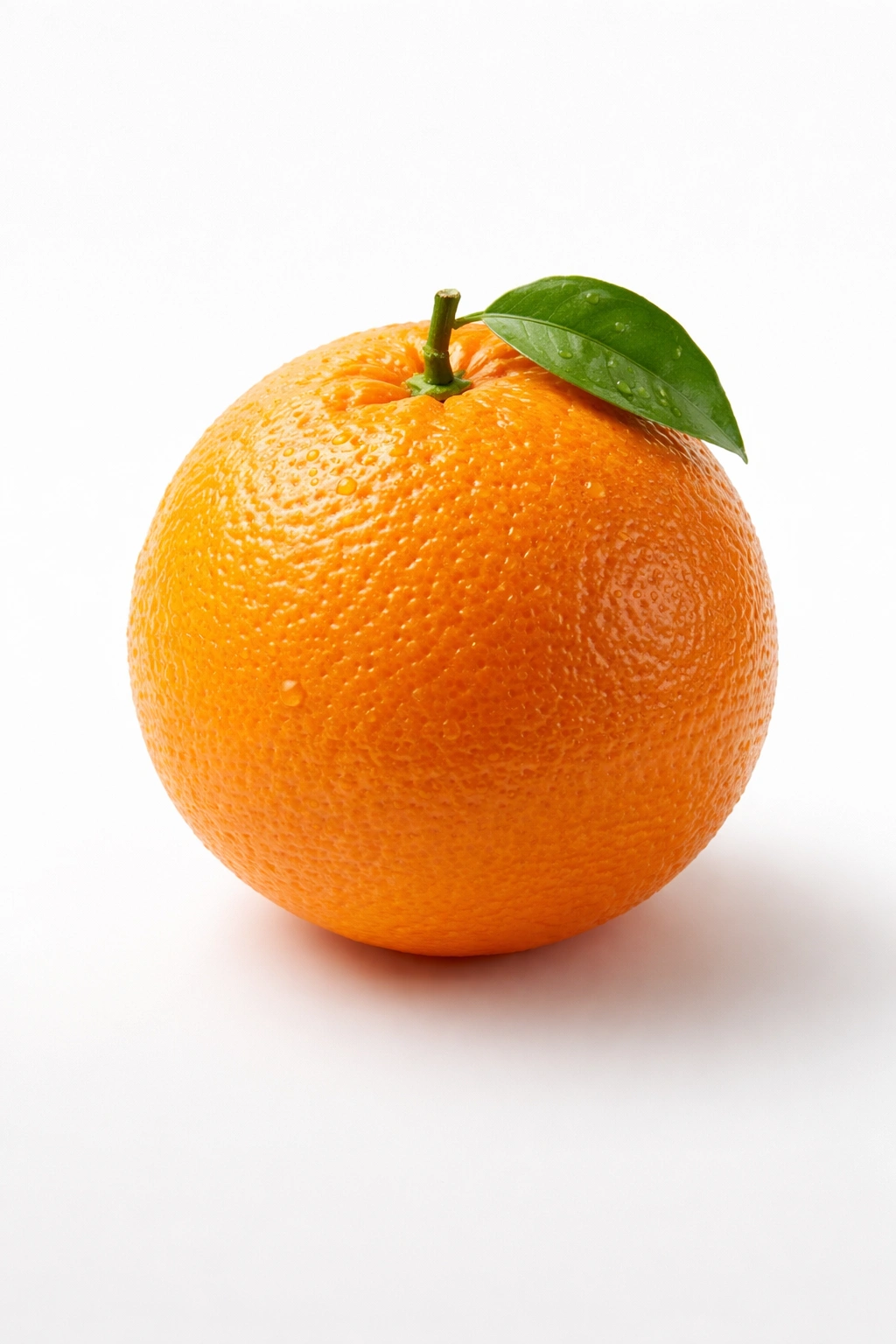 Close-up of a single orange fruit on a neutral background, representing vitamin C