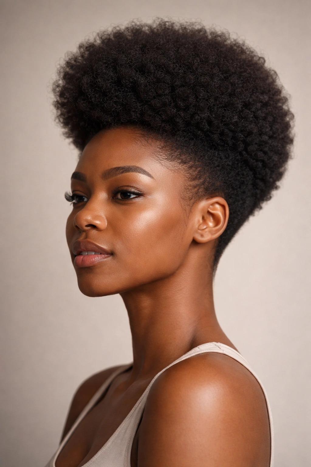 15 Short Afro Hairstyles That Look Absolutely Gorgeous 10 Voluminous crown hairstyle with tapered sides and defined silhouette