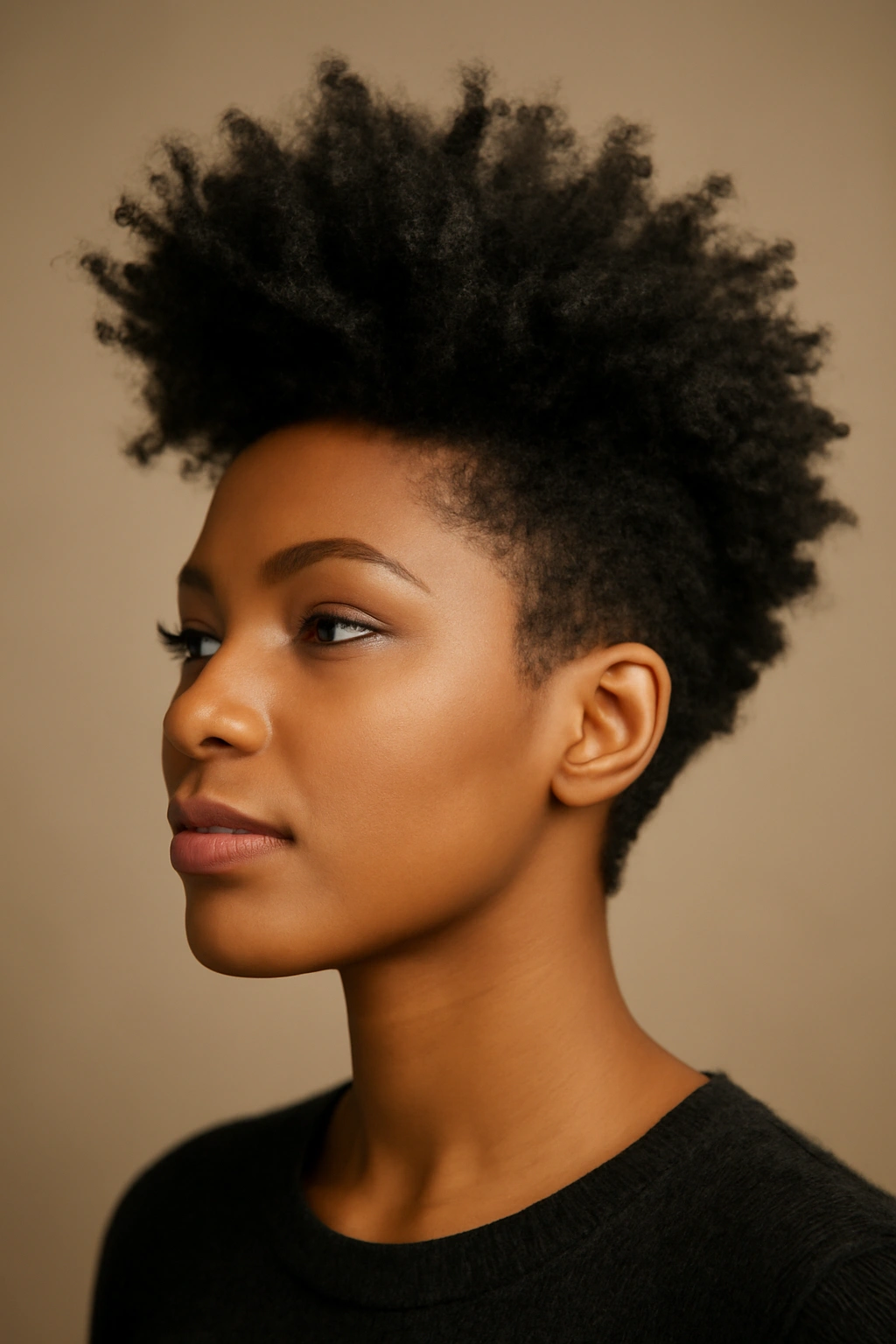 10 Short Flip Hairstyles for Black Women to Try 4 High-volume textured crop with upward flip showing crown lift and short sides