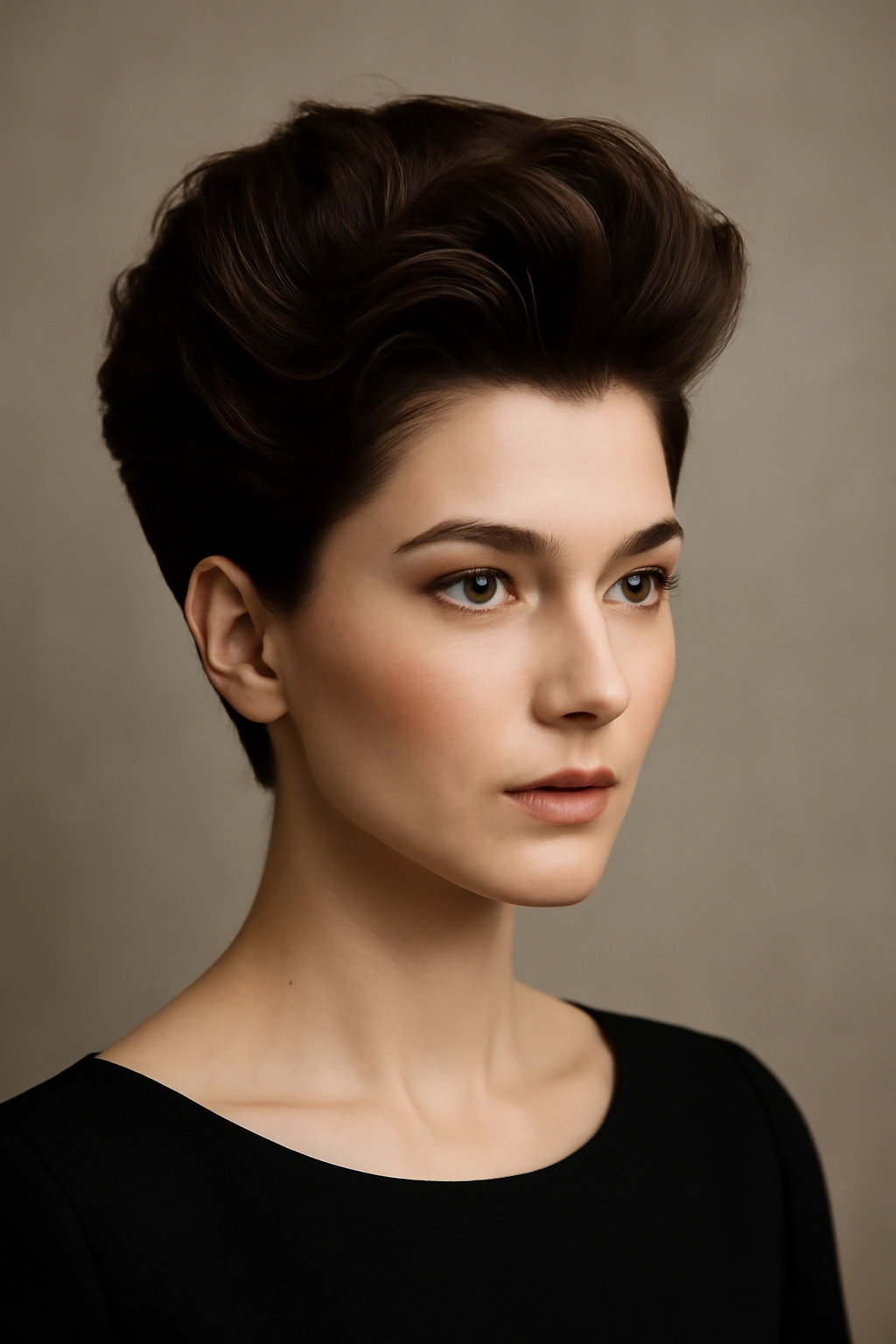 10 Formal Hairstyles That Look Stunning on Short Hair 3 Close-up of voluminous crown waves on short hair