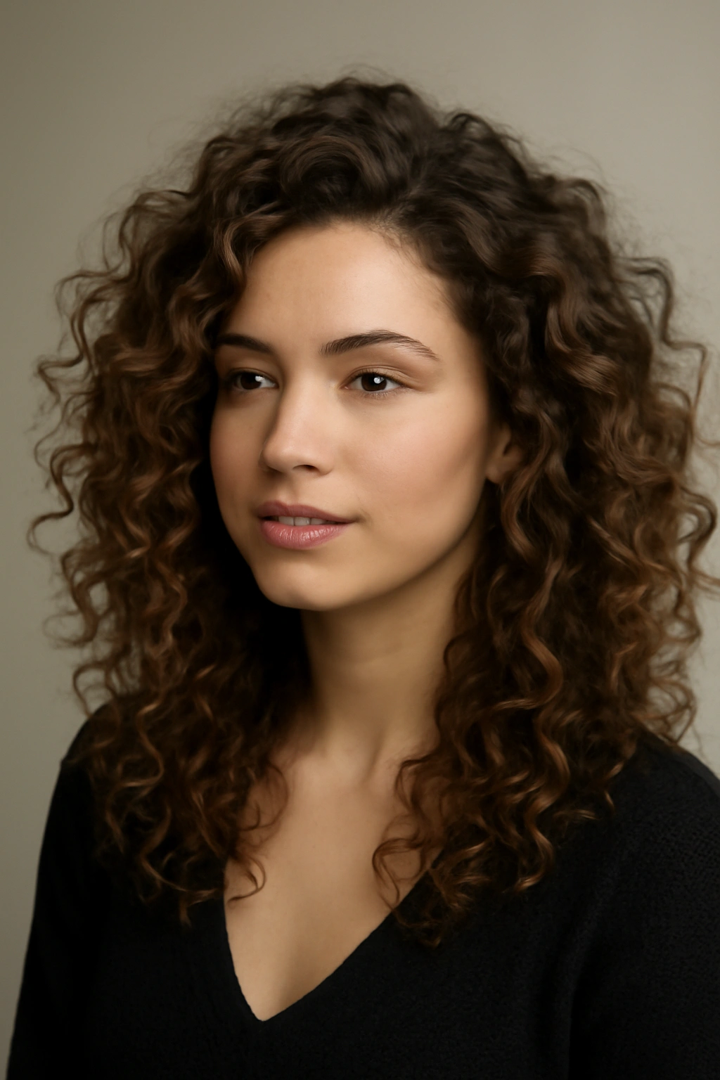 10 Effortlessly Polished Hairstyles for Your Birthday 7 Close-up of voluminous curls with mixed sizes and dimensional waves