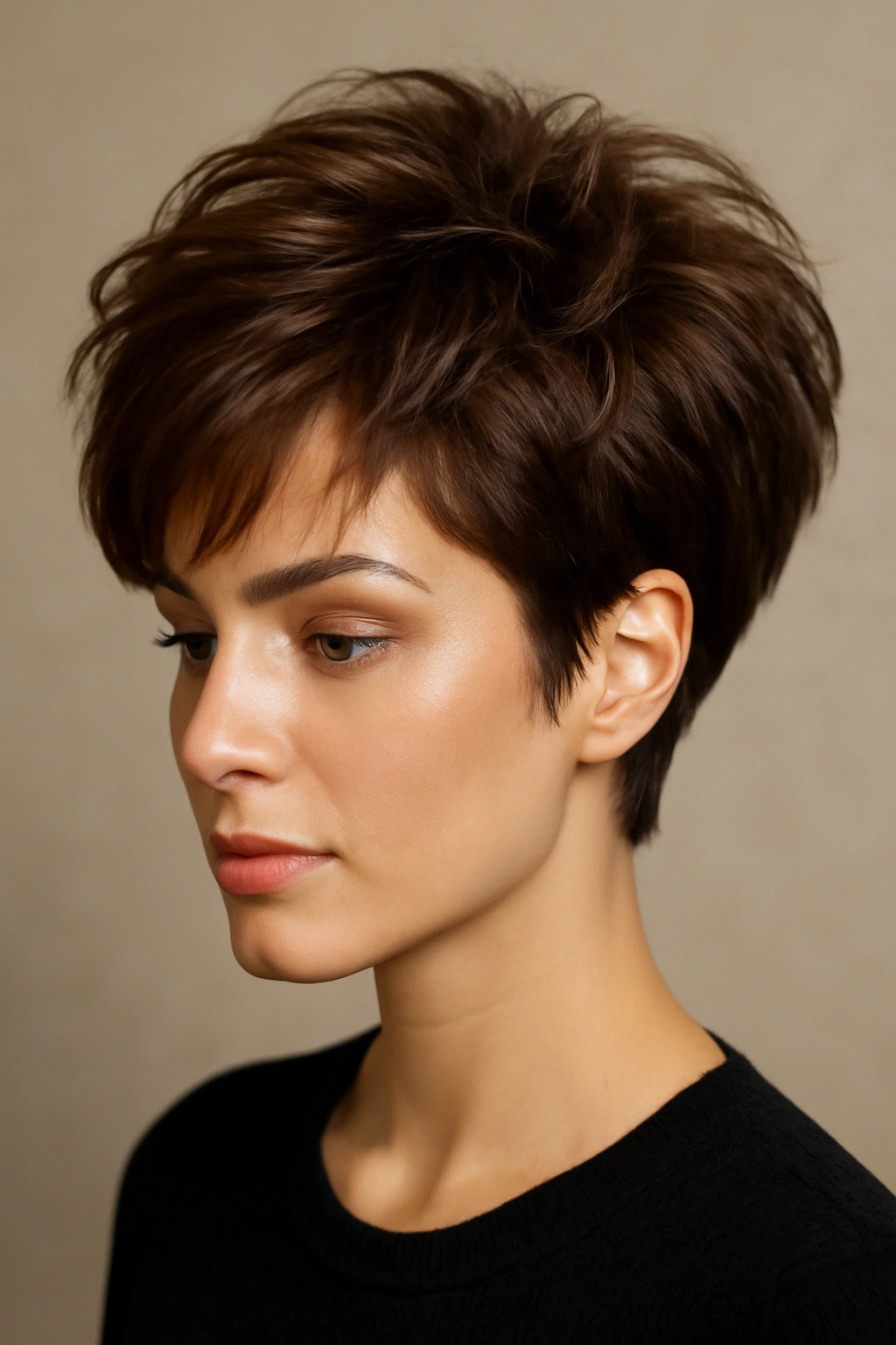 12 Party-Ready Hairstyles That Shine on Short Hair 10 Voluminous layered pixie with height and texture