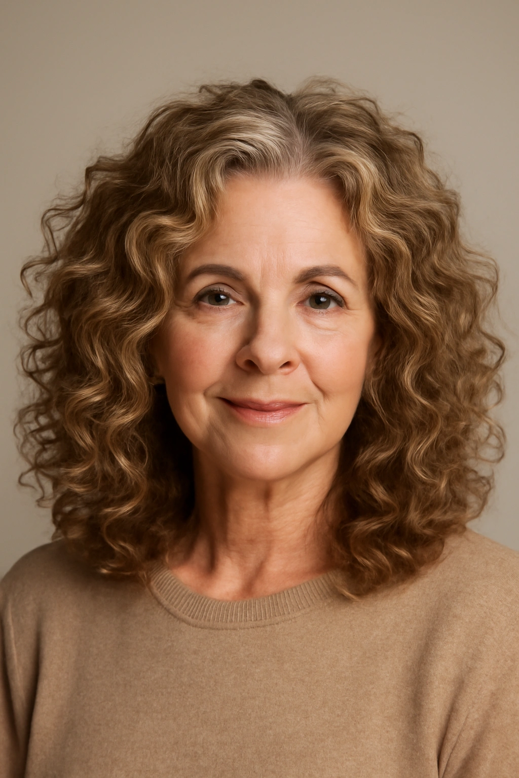 Voluminous waves or perms adding fullness to crown and overall silhouette