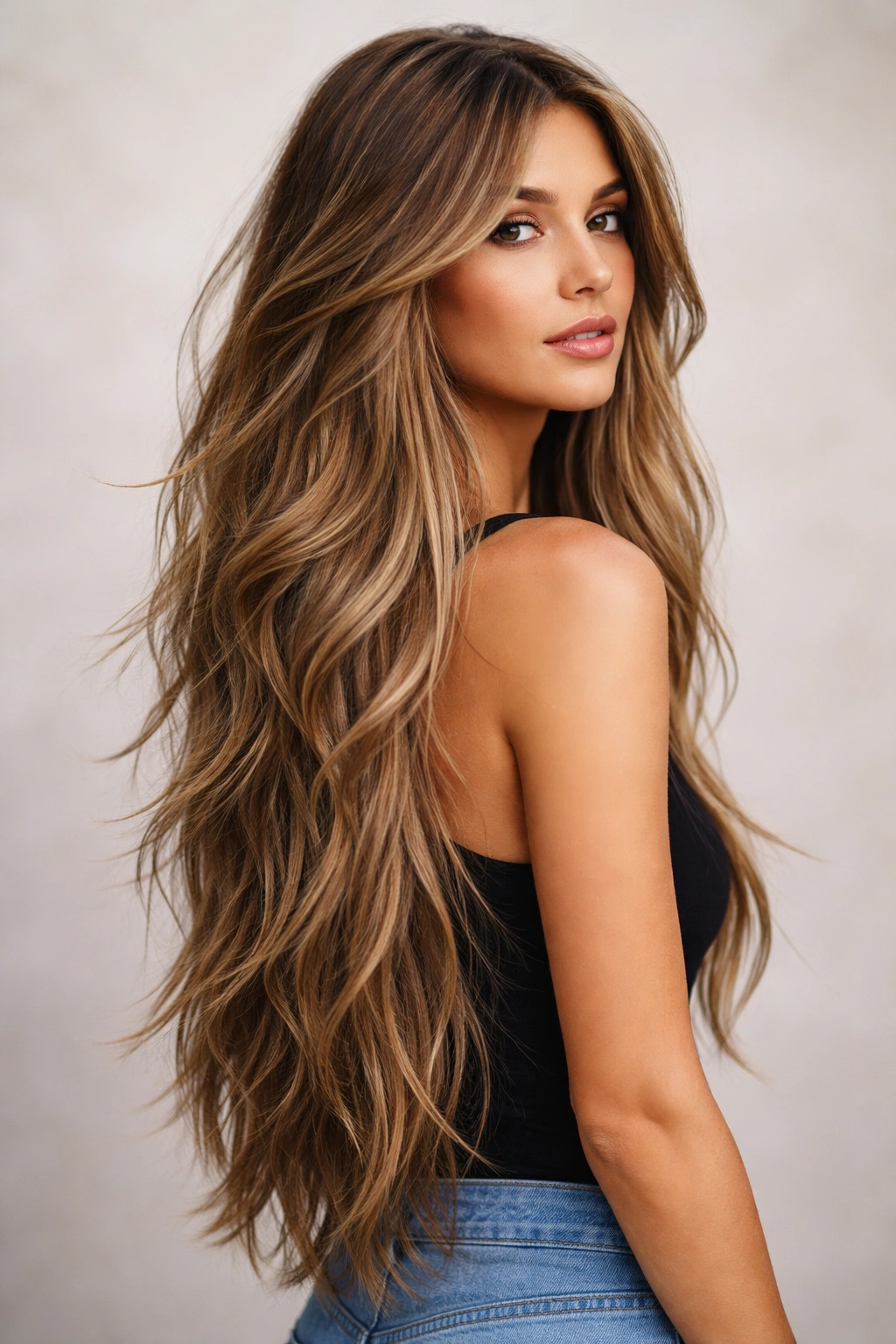 25 Hairstyles For Women Sorted By Length 20 Waist-length hair with choppy layers creating movement and texture