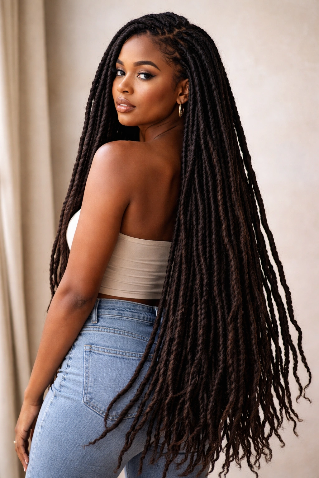 20 Loc Styles For Every Length From Short To Waist 20 Waist-length locs cascading dramatically, full length visible