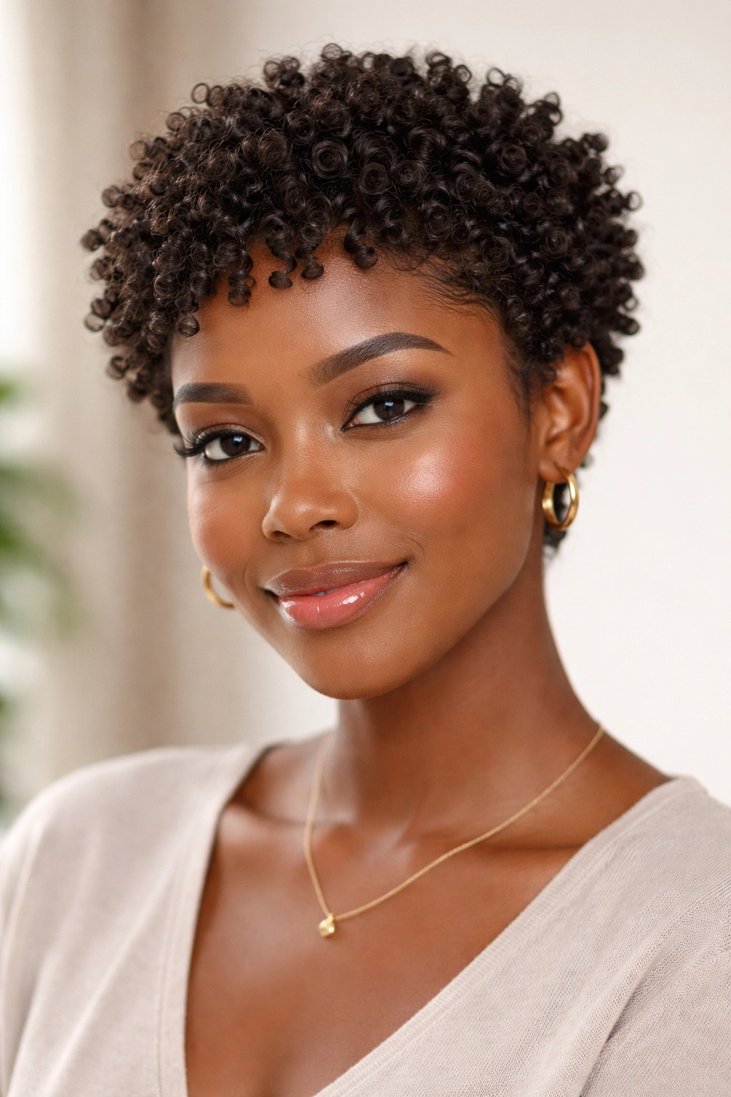20 Short Natural Hairstyles You Ll Want To Try 5 Front-facing wash-and-go coils with natural definition