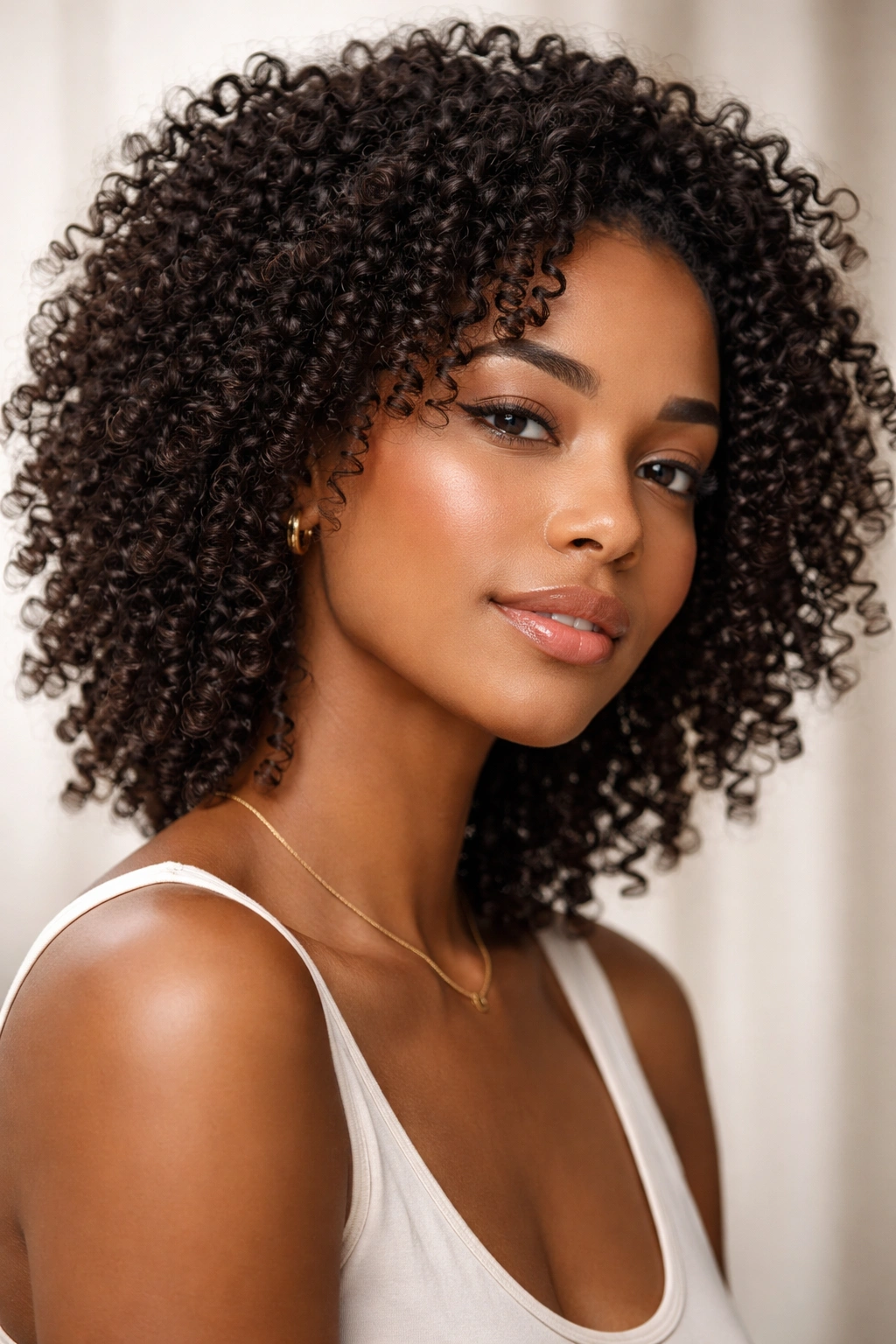 10 Hairstyles For Tight Curls At Every Length 7 Close-up of defined curls in a wash-and-go pattern