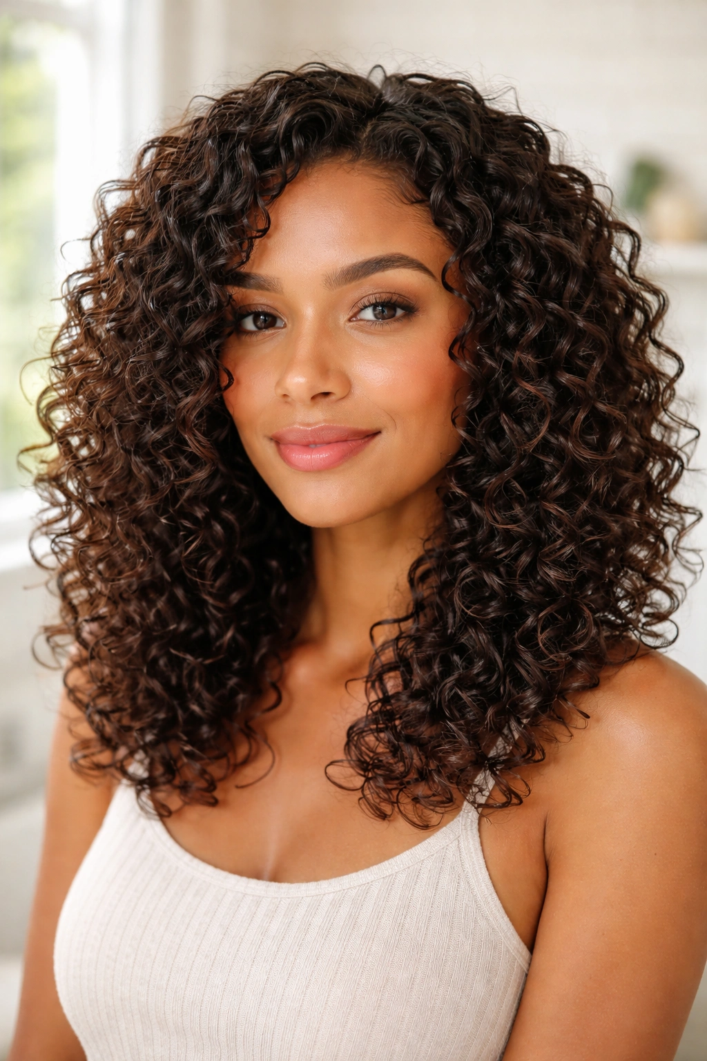10 Easy Curly Hairstyles You Can Wear Every Day 1 Close-up of defined, moisturized wash-and-go curls with natural bounce
