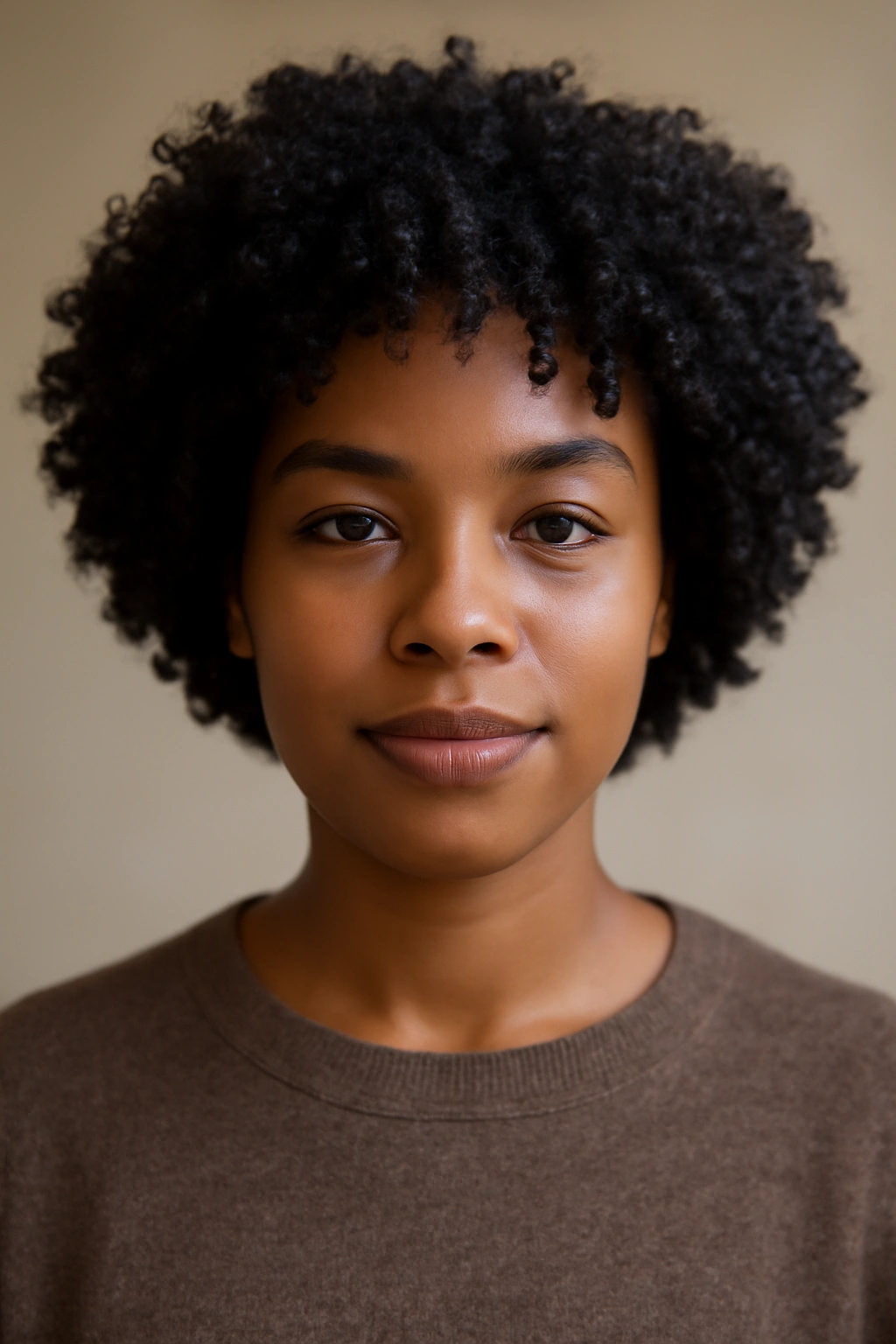 12 Short Curly Haircuts for Black Women to Copy Now 8 Close-up of rounded wash-and-go curly cut on natural curls