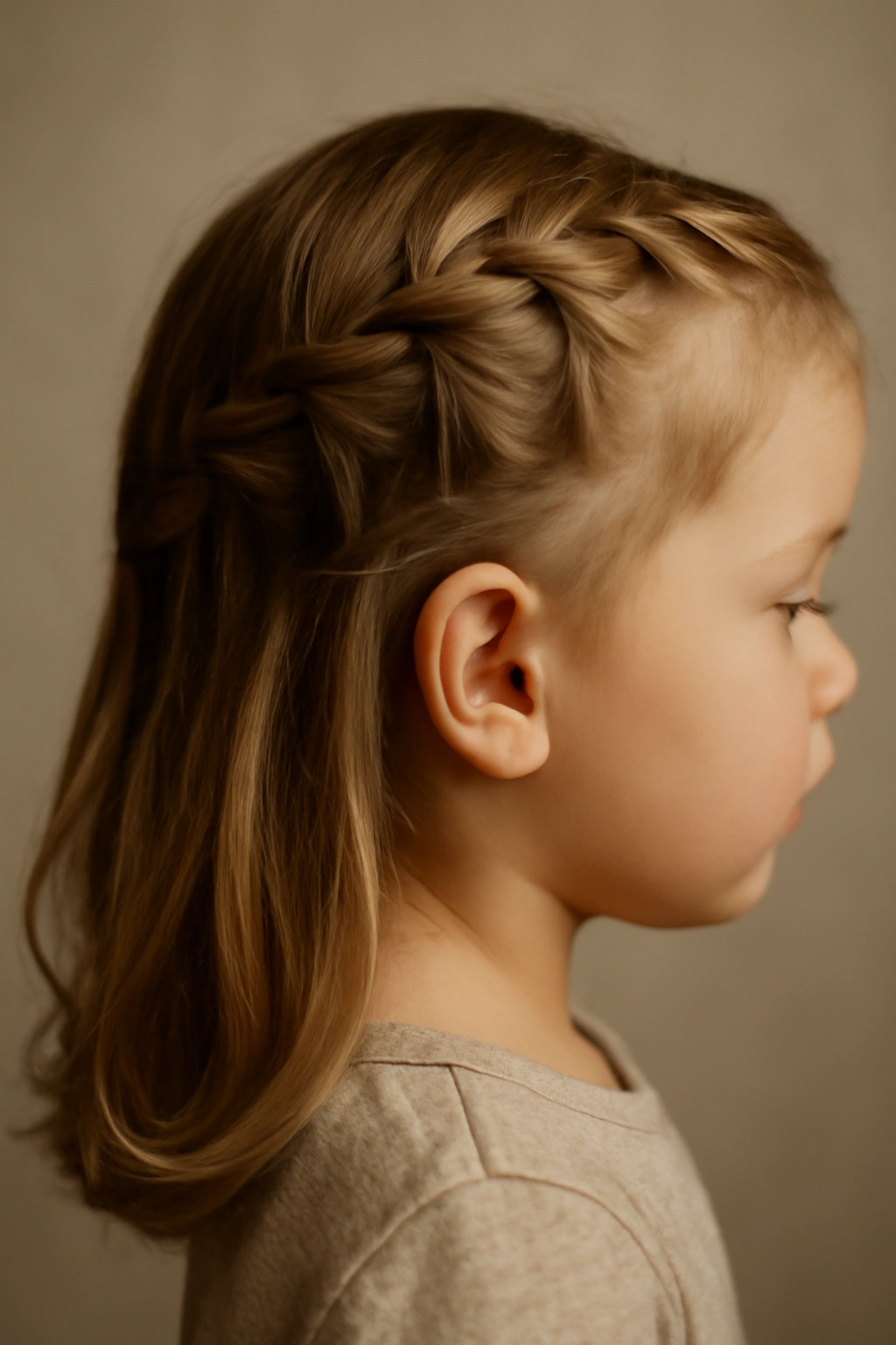 18 Braided Toddler Hairstyles That Won't Come Undone 12 Waterfall braid along temple with secure anchors on a toddler