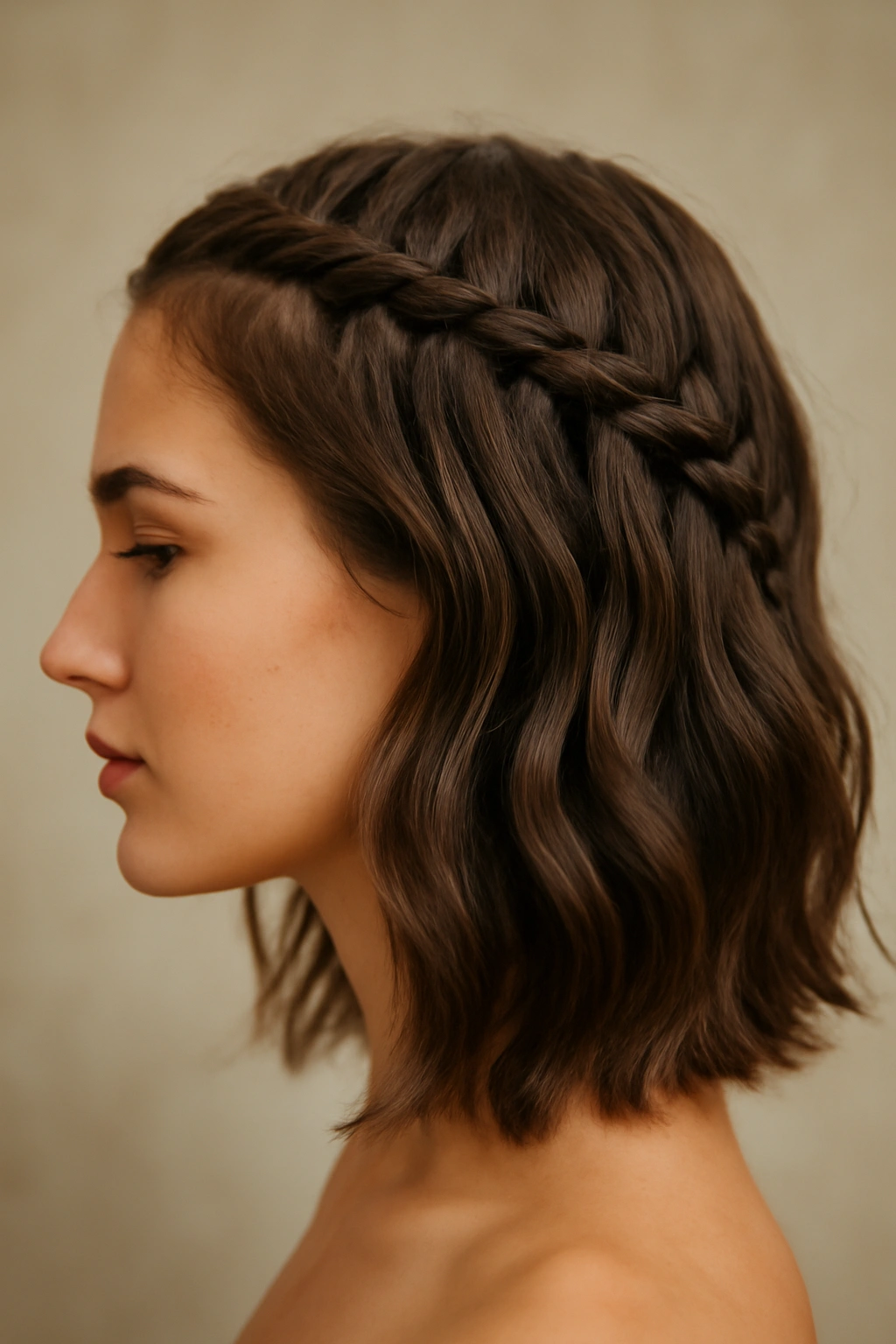10 Knotless Braid Styles From Short Bobs to Long 7 Close-up of knotless waterfall braids with cascading sections and flowing hair