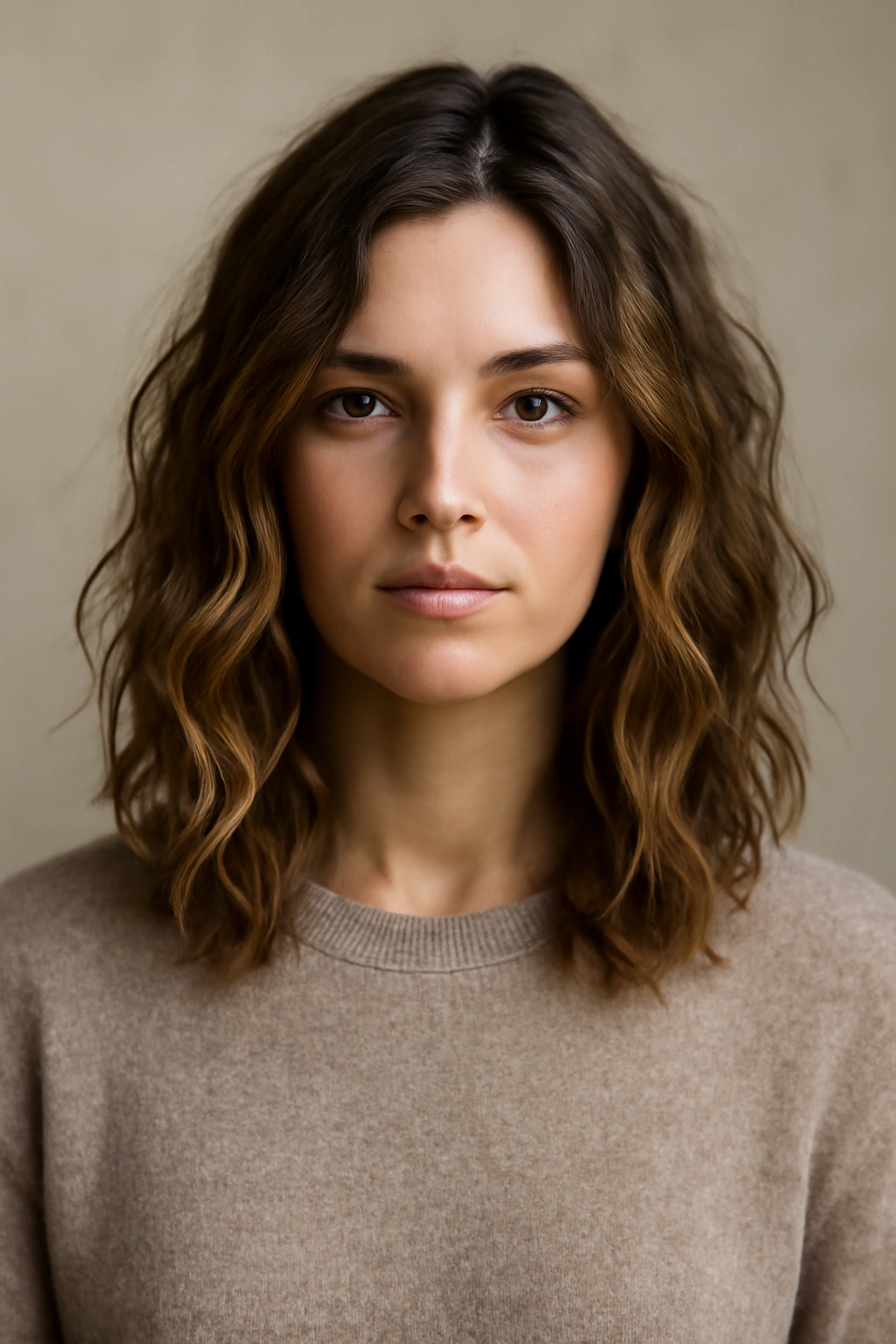 25 Medium Haircuts You’ll Want to Try Immediately 23 Wavy textured medium hairstyle showing natural waves