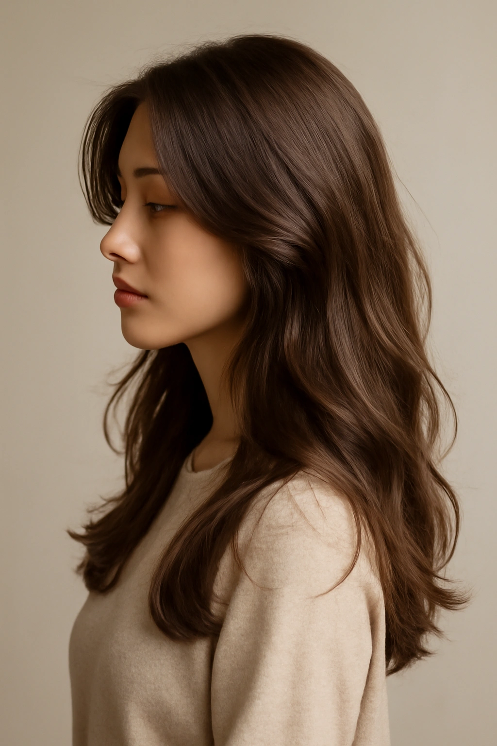 15 Korean Hairstyles Women Are Copying Right Now 12 Long wavy hair with subtle layers and natural movement